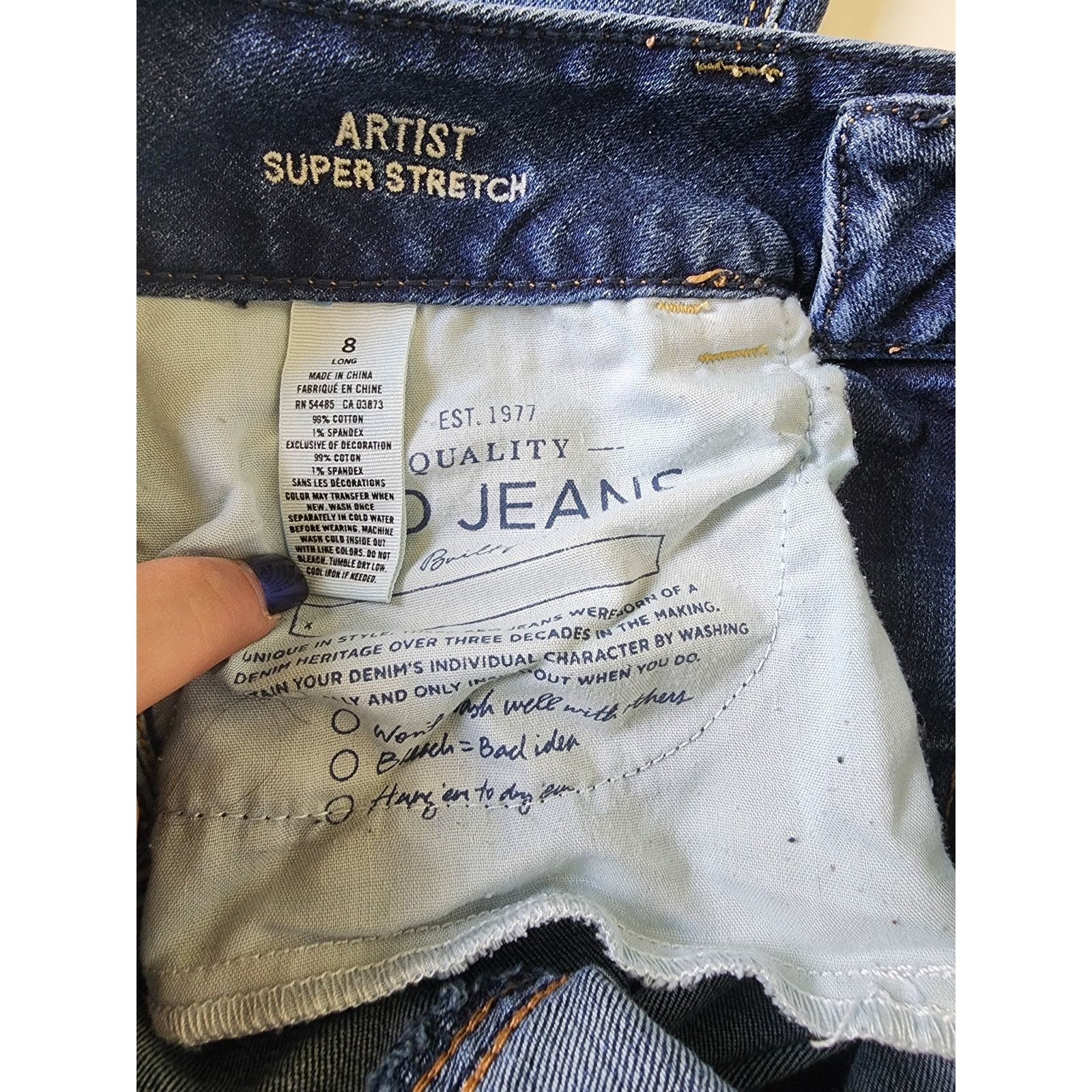 American Eagle Outfitters American Eagle Outfitters Artist SuperStretch Jeans 8 Long Size 30" / US 8 / IT 44 - 5 Thumbnail
