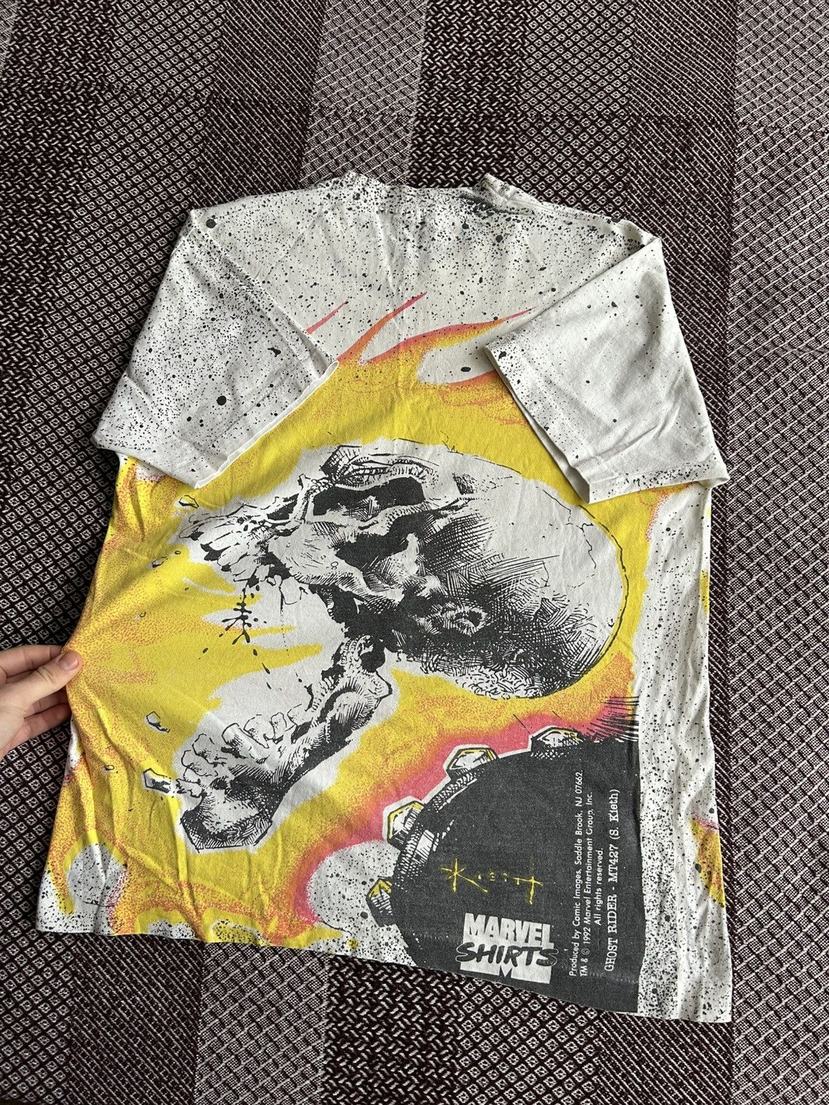 Marvel Comics Vintage Ghost Rider 1992 Marvel Overprint Crazy T-shirt Sz L Size US L / EU 52-54 / 3 - 18 Thumbnail