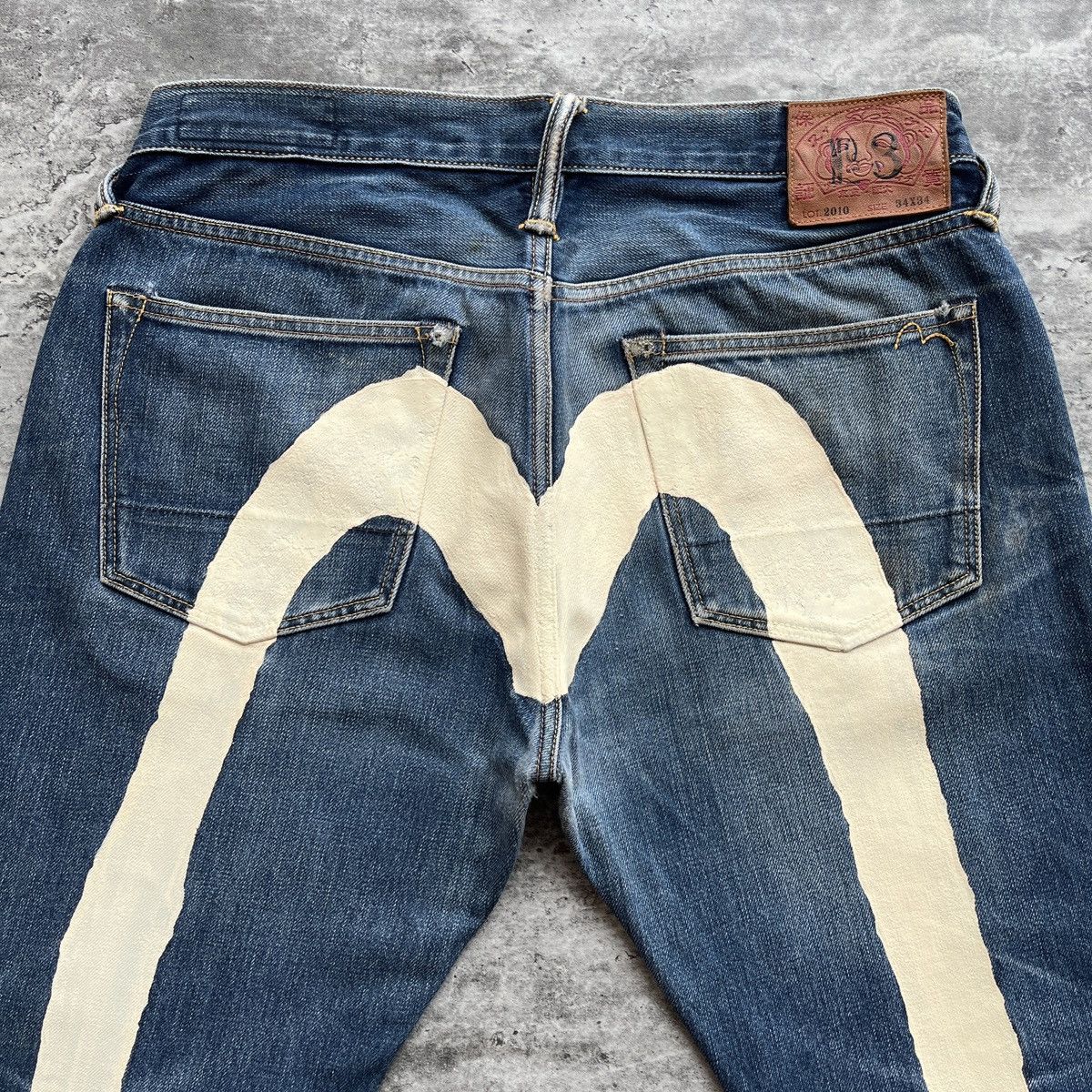 Evisu Evisu No.3 Brush Daicock Washed Selvedge Jeans Size US 33 - 4 Thumbnail