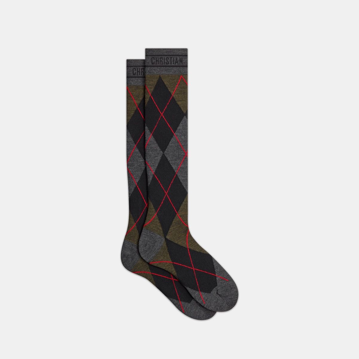 Dior o1bcso1str0226 Size:OS/Mid-Length Socks in Green/Black Size ONE SIZE - 1 Thumbnail