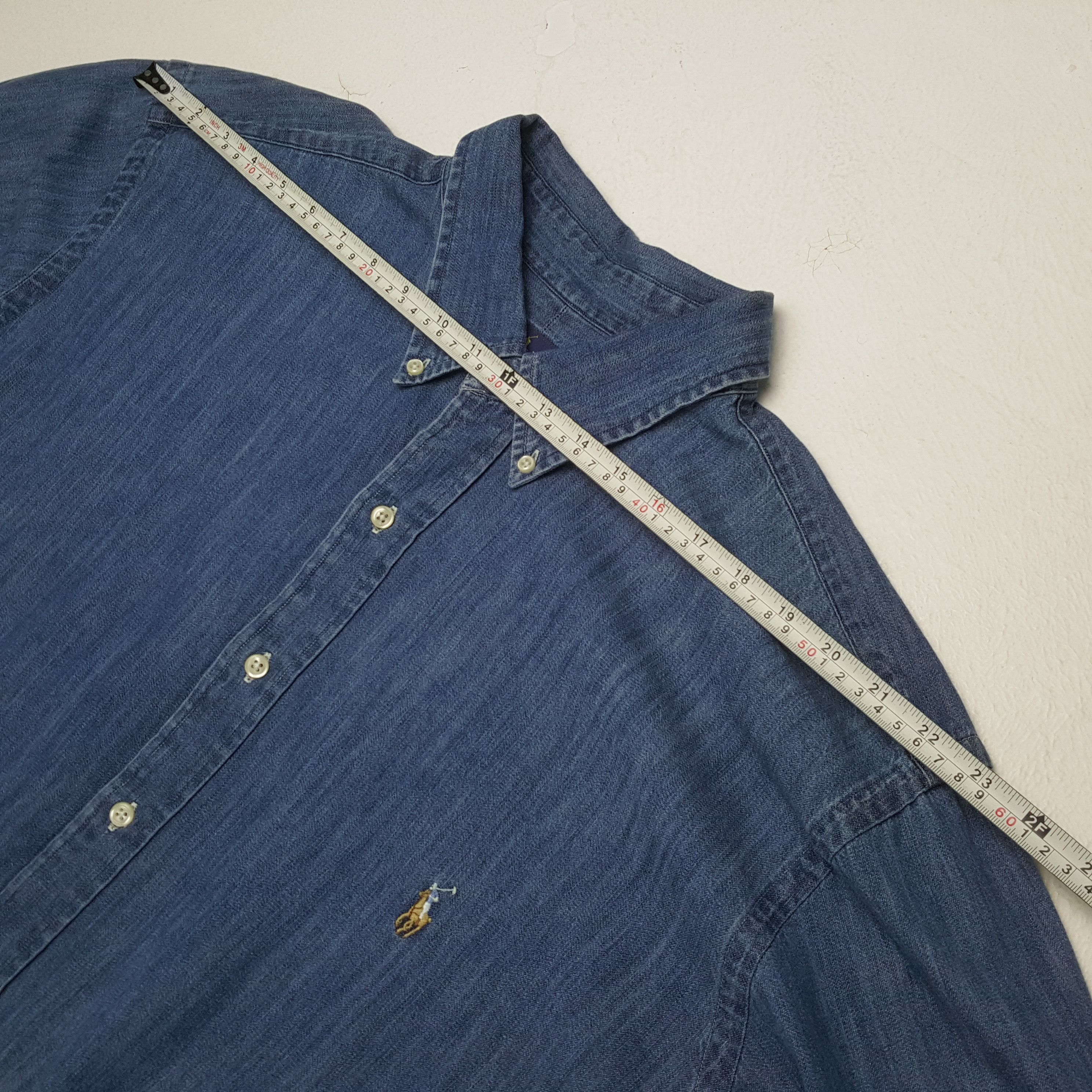 Polo Ralph Lauren × Ralph Lauren × Vintage Vintage POLO by RALPH LAUREN Fashion Brand Denim Shirts Size US XXL / EU 58 / 5 - 4 Thumbnail