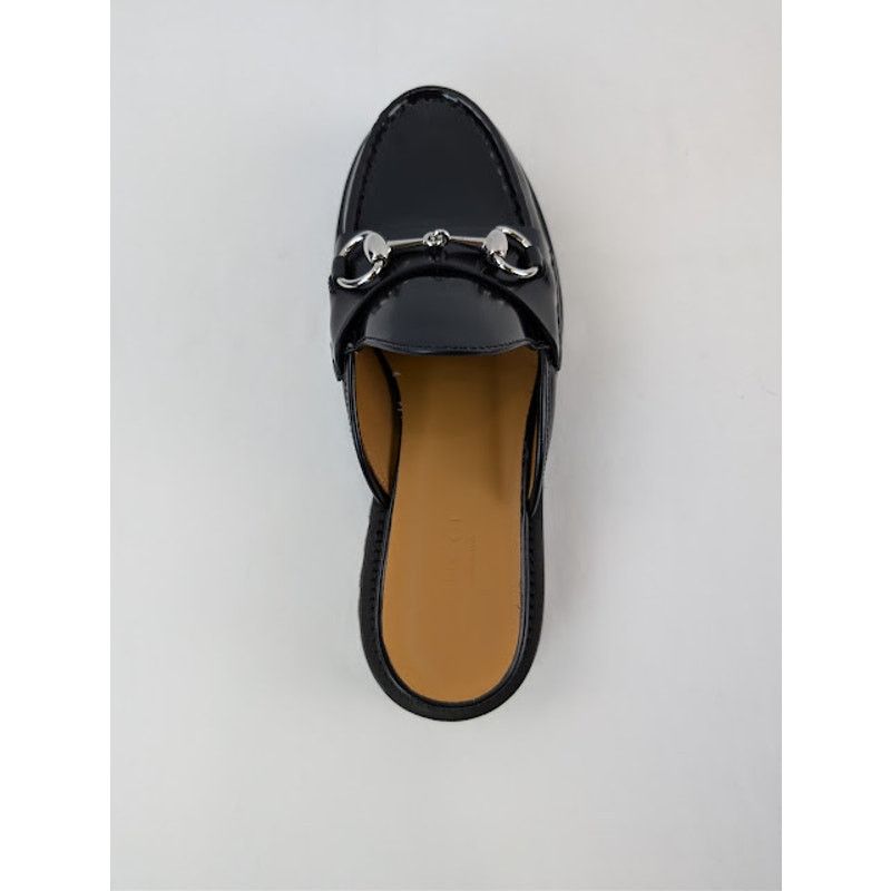 Gucci o1rshd1 Cordovan Lux Horsebit Platform Mule Sandals in Nero Size US 6 / IT 36 - 17 Thumbnail