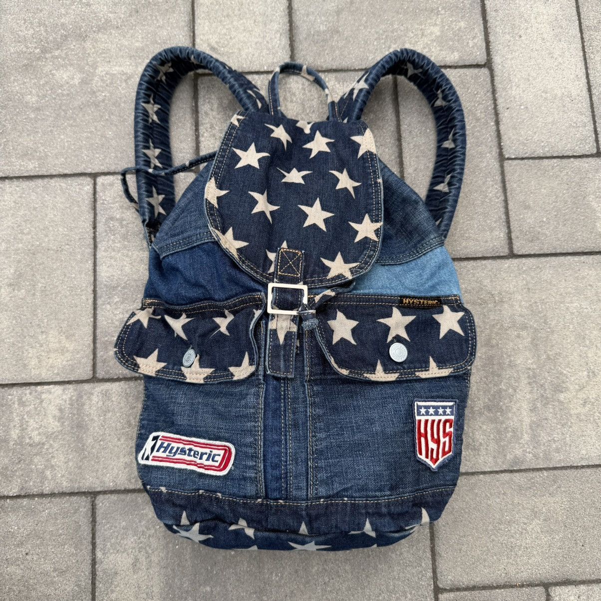 HYSTERIC GLAMOUR ヴィンテージ星柄デニムバックパック HYSTERIC GLAMOUR ヴィンテージ星柄デニムバックパック 中古・古着通販