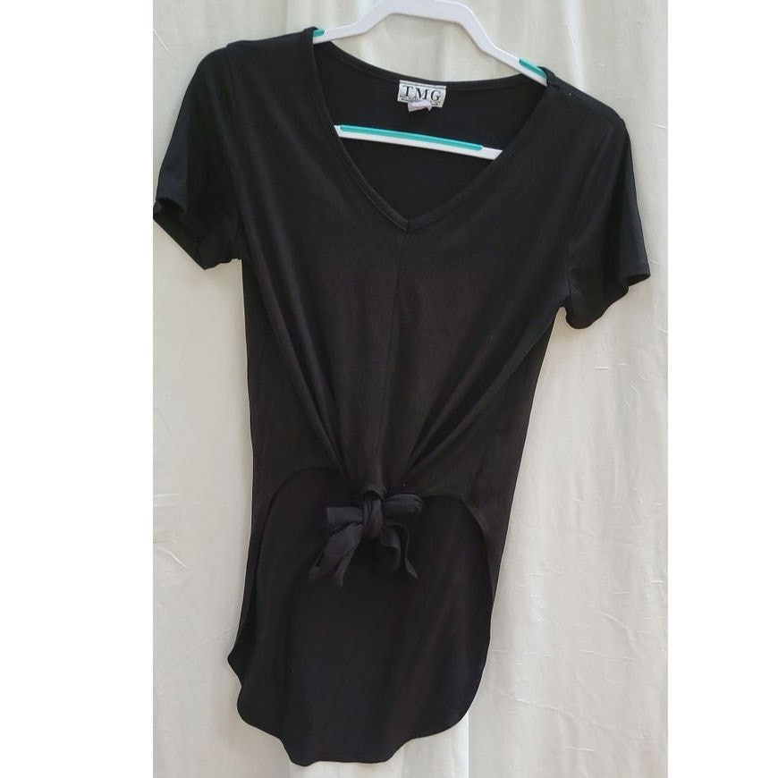 Other TMG New York Black Tie Front Tee Blouse size medium Size M / US 6-8 / IT 42-44 - 1 Thumbnail