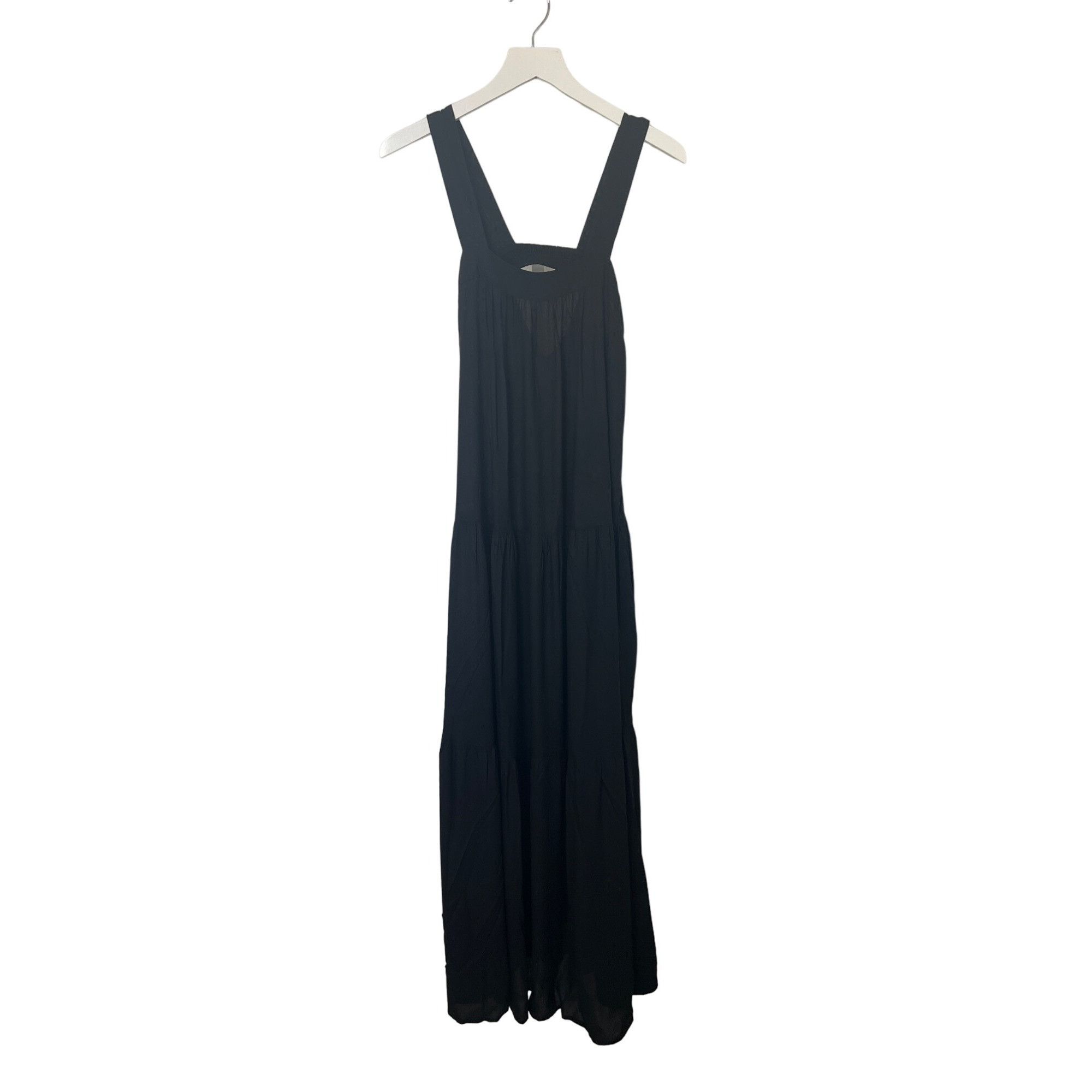 ELAN Elan Black Tiered Maxi Dress Cover-Up Size XS / US 0-2 / IT 36-38 - 4 Thumbnail