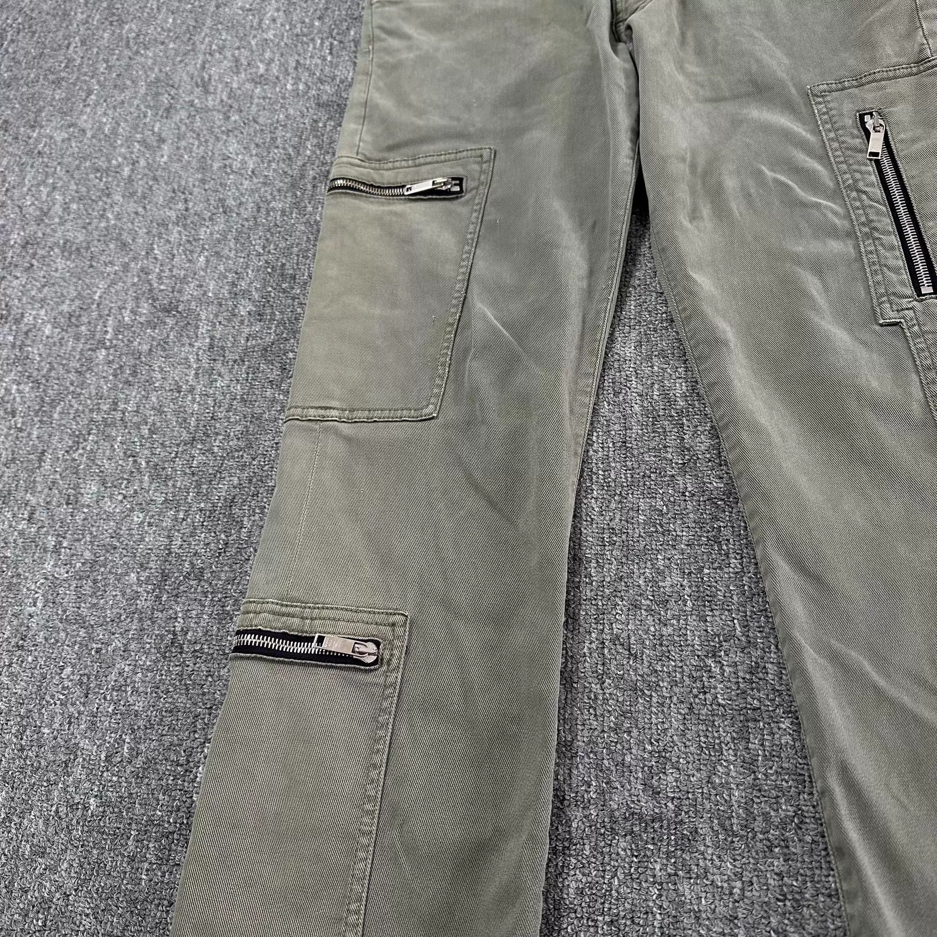 Dior Dior military green distressed multi-zip work pants 31 Size US 31 - 4 Thumbnail