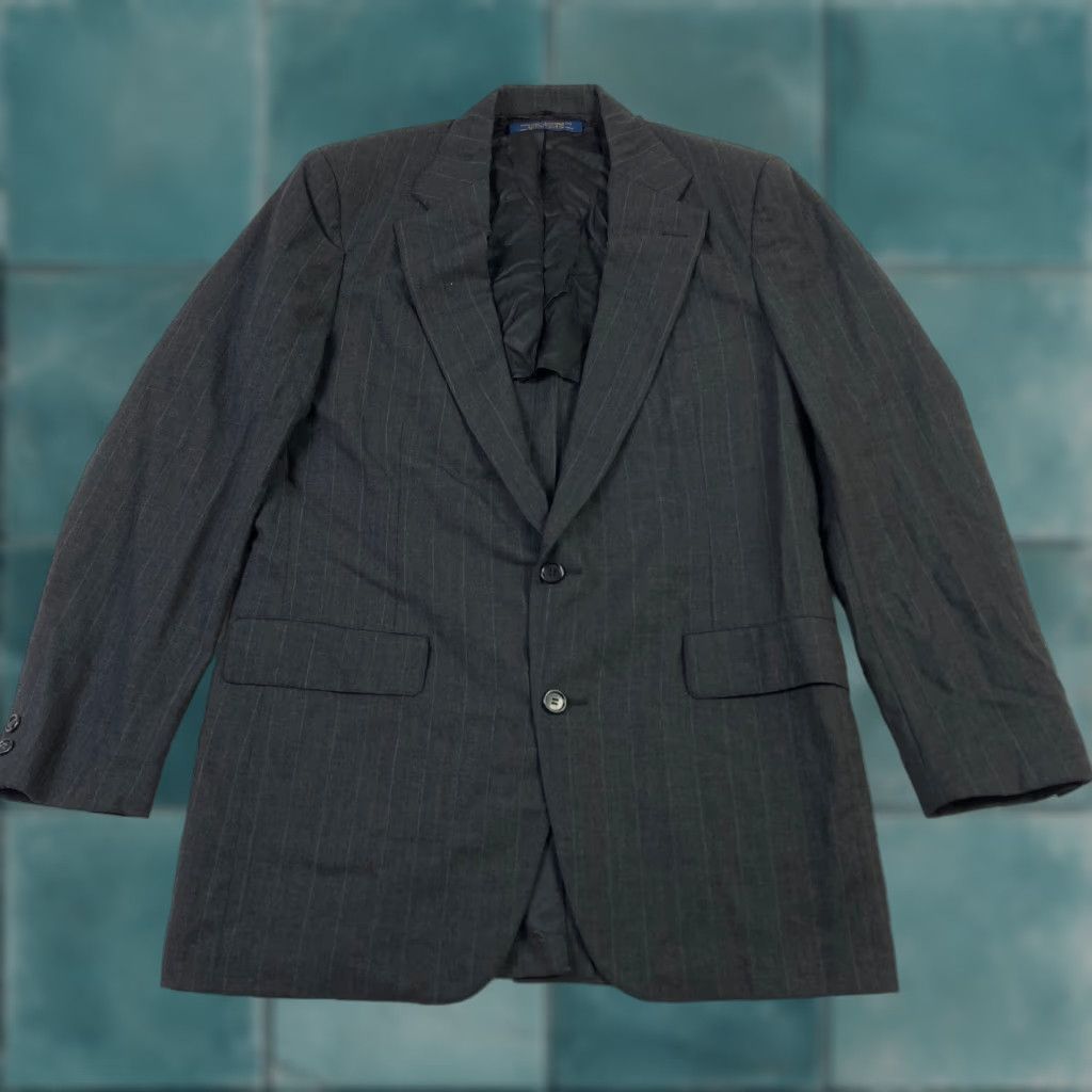 Brooks Brothers Brooks Brothers Brooksgate Blazer Mens 44 Black Wool Striped Union Made Blazer Size 44R - 1 Thumbnail
