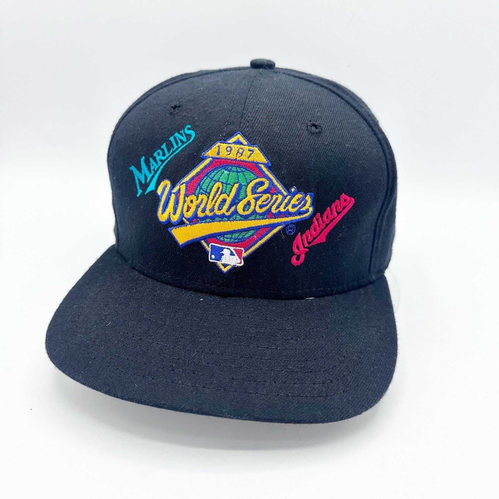 New Era Vintage 1997 World Series New Era Snapback Indians Marlins Size ONE SIZE - 1 Thumbnail