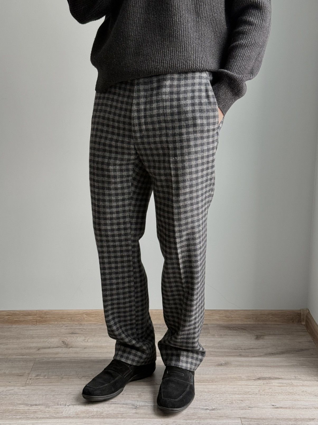 Tom Ford Tom Ford Grey Silk / Wool Tailored Straight Leg Trousers Size US 34 / EU 50 - 3 Thumbnail