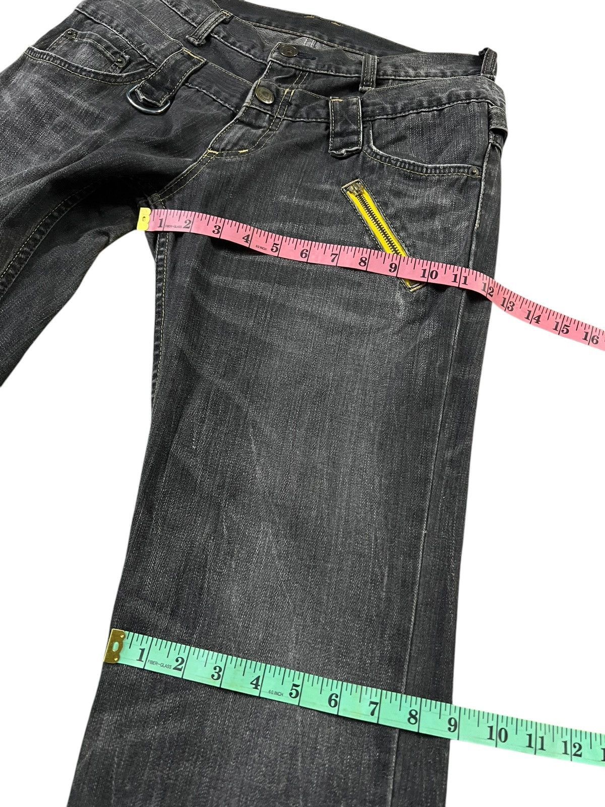 If Six Was Nine × Le Grande Bleu (L.G.B.) × Wrangler 💥Double Waist 💥Vintage Wrangler Faded Flare Jeans Rare Size US 31 - 15 Thumbnail