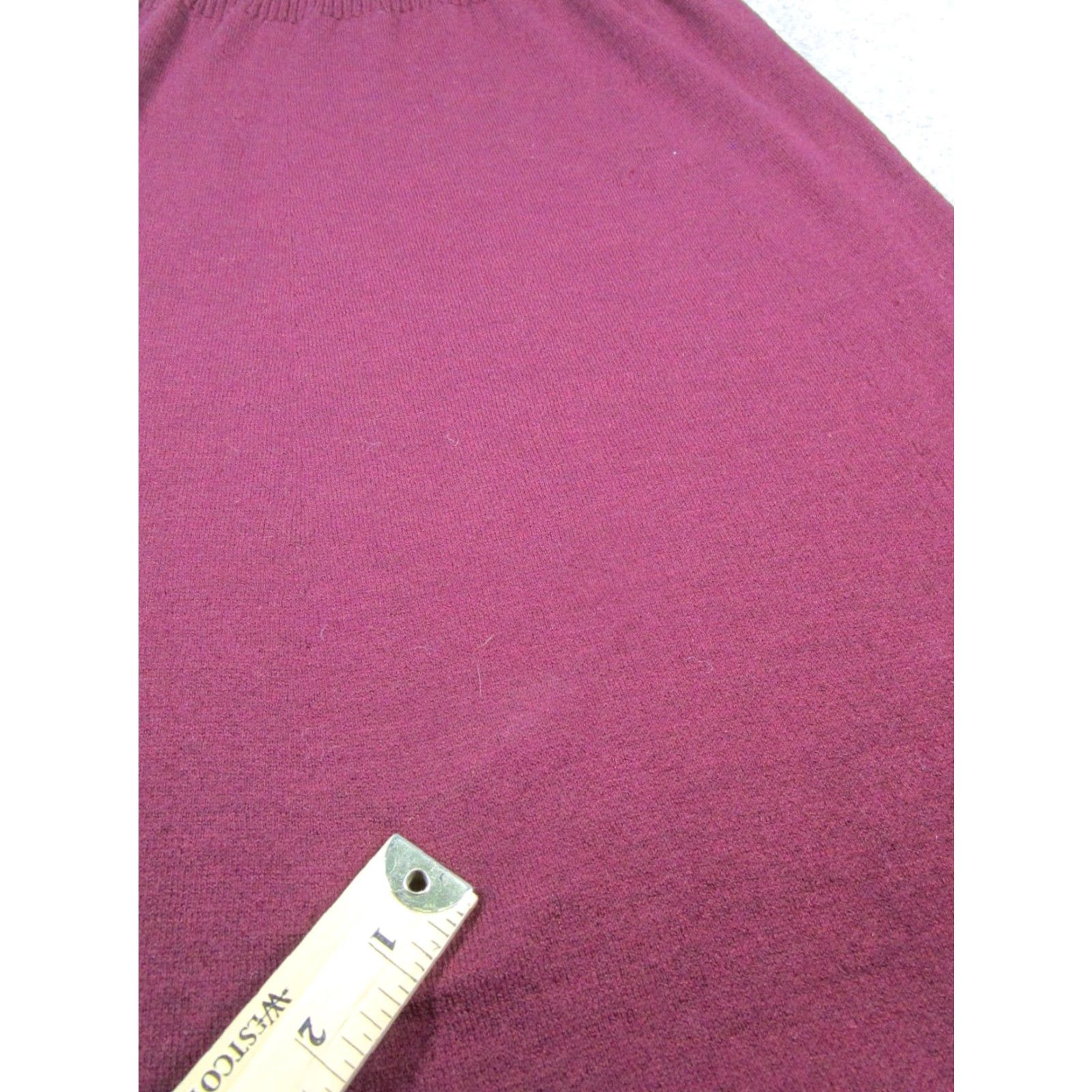 Eileen Fisher VINTAGE Eileen Fisher Sweater Dress Womens PP Burgundy Wool Knit Blouson Short Sleeve Pullover Knit Dress Petite Women Blouson, Sweater Dress Size XXS / US 00 / IT 34 - 5 Thumbnail