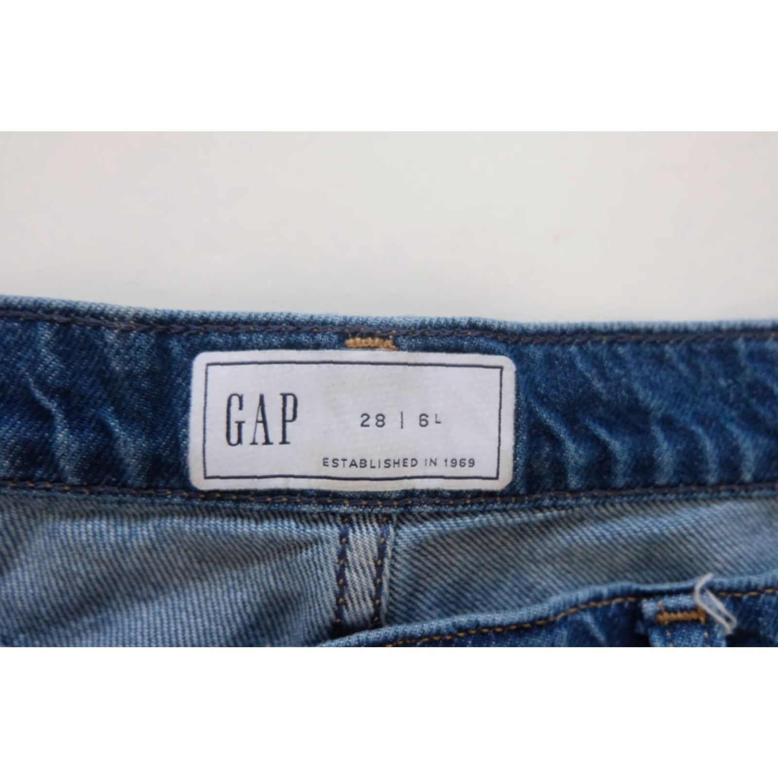 Gap VINTAGE GAP WIDE LEG SUPER BAGGY Y2K RETRO BLUE DENIM JEANS 28x31 Womens 6L Size 28" / US 6 / IT 42 - 5 Thumbnail