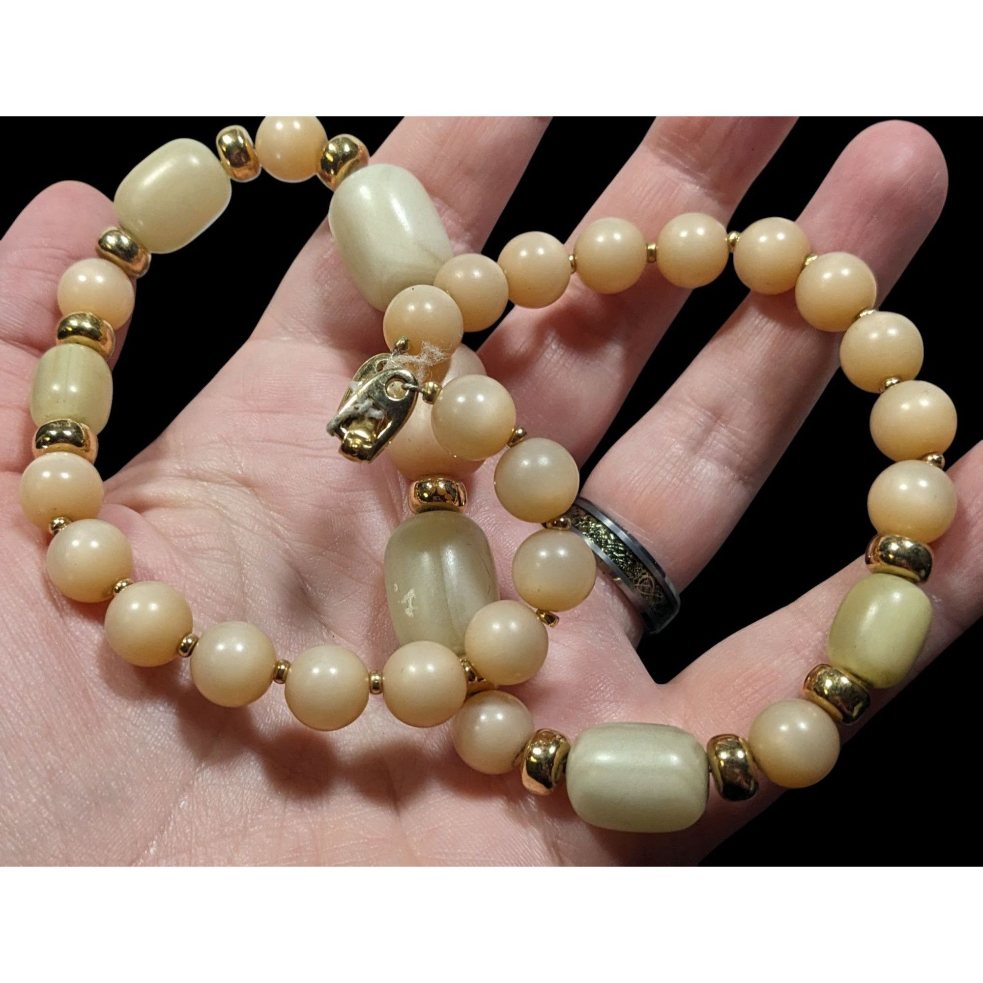 Other Vintage Napier Pastel Satin Finish Beaded Necklace With Gold Size ONE SIZE - 3 Thumbnail