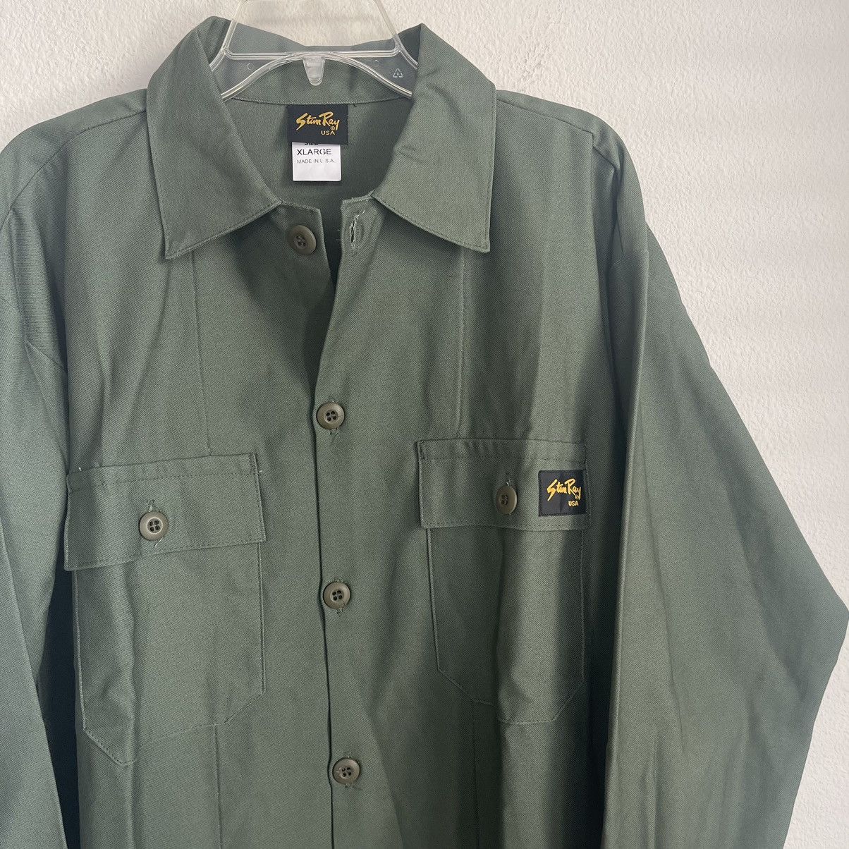 Stan Ray CPO Olive Green Button Down Double Pocket Shirt