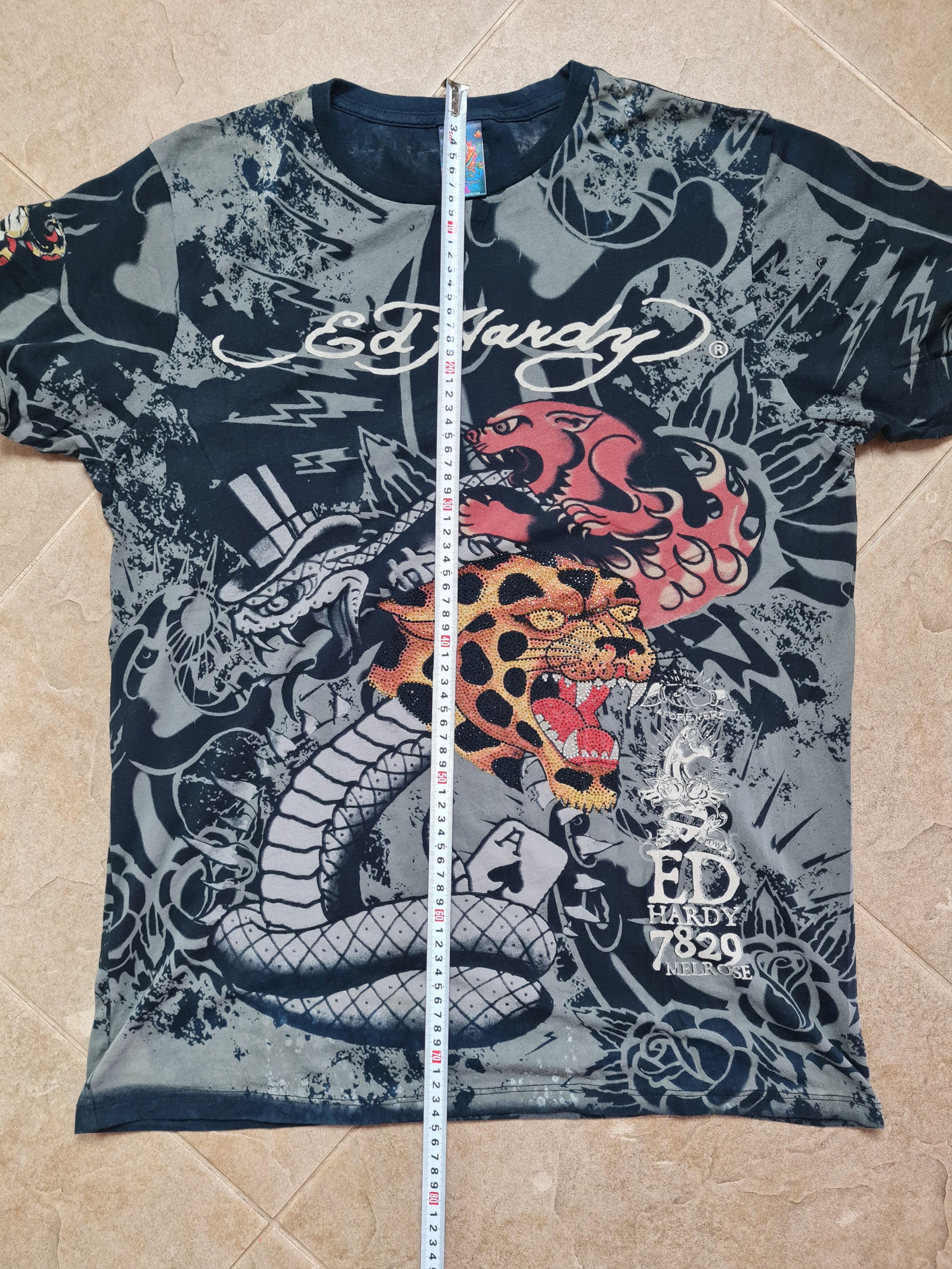 Ed Hardy Ed Hardy Snake Skull Graphic Christian Audigier Tattoo Y2K Size US XL / EU 56 / 4 - 9 Thumbnail