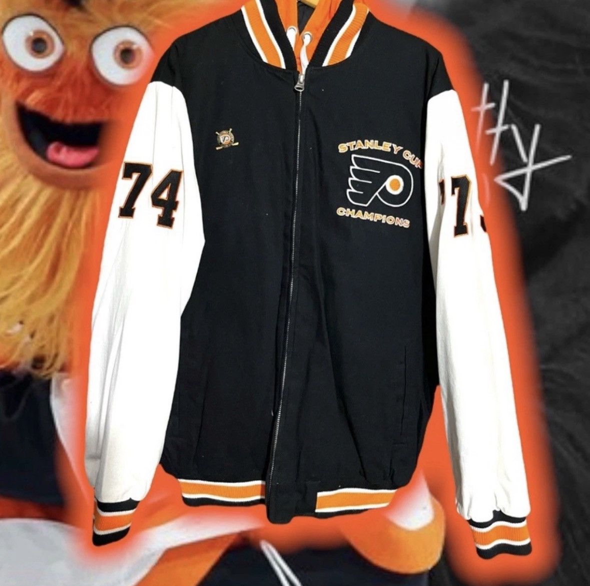 NHL ViNTaGe💎 '74/75 PHiLaDeLPHia FLYeRs 🏒 2x STANLY CuP 🏆🏆 Size US L / EU 52-54 / 3 - 4 Thumbnail