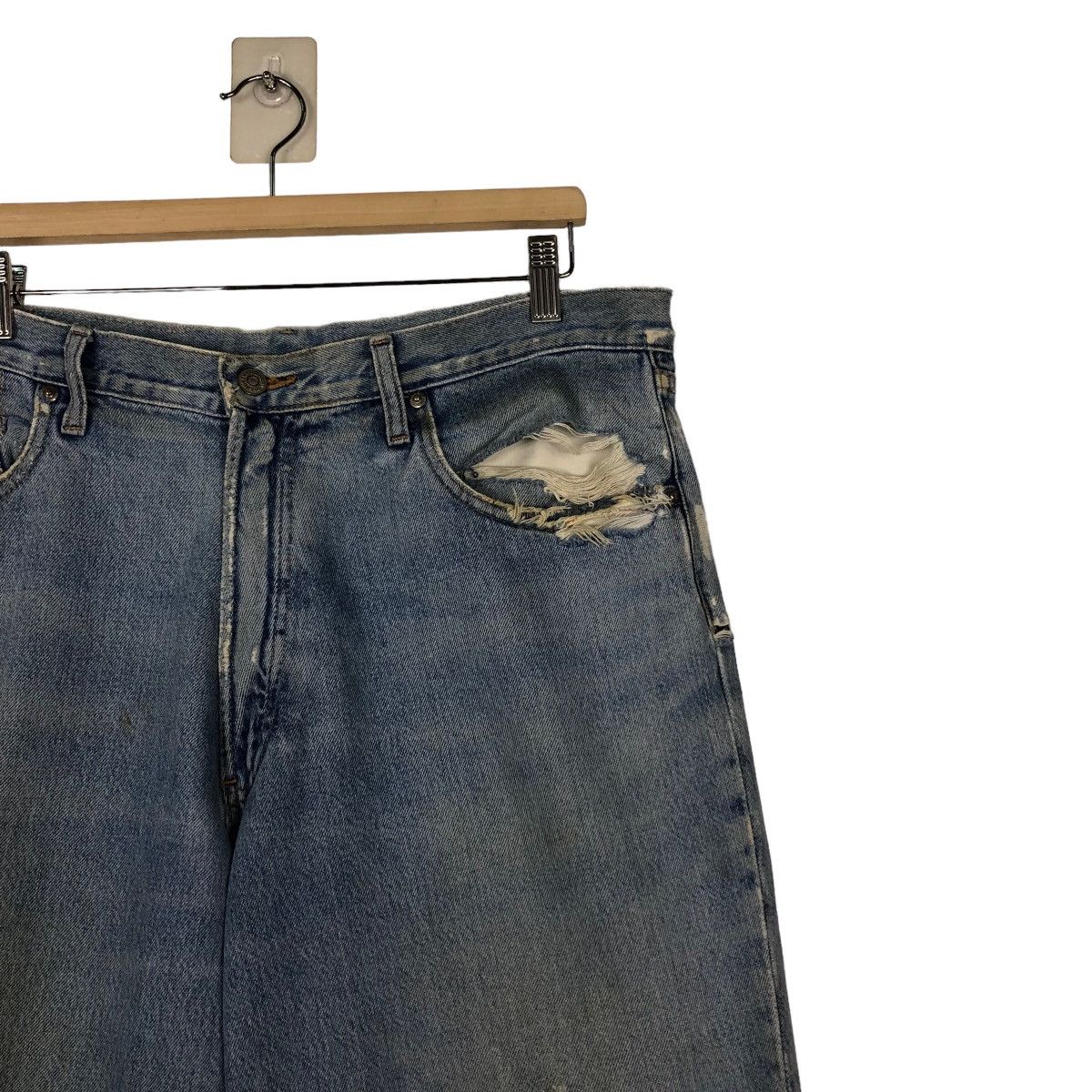 RRL Ralph Lauren 🔥VINTAGE SELVEDGES DENIM JEANS DOUBLE RL RRL DISTRESSED Size US 36 / EU 52 - 6 Thumbnail