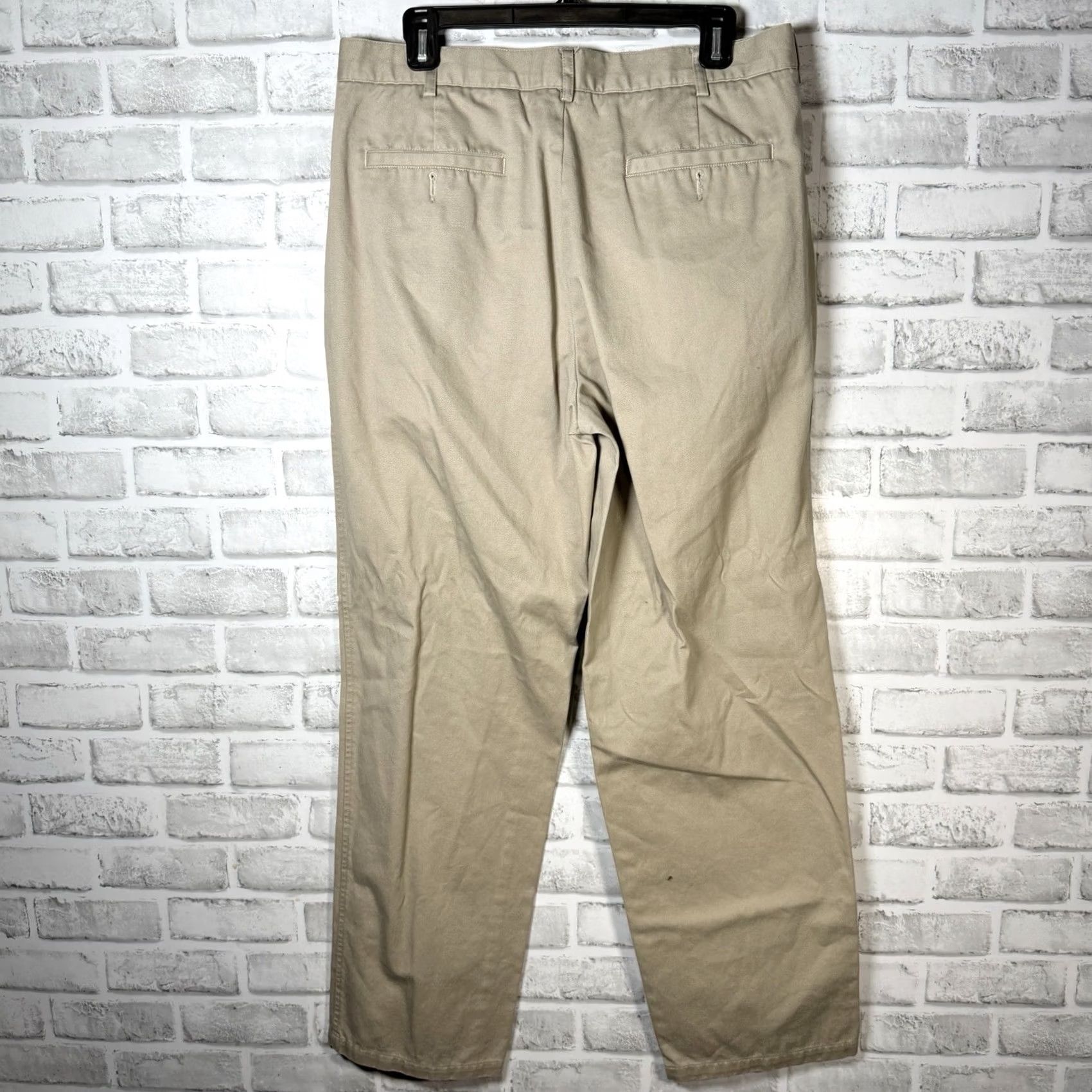 Evergreen Evergreen Beige 100% Cotton Casual Pants Mens Size 34x32 Chino Size US 34 / EU 50 - 5 Thumbnail