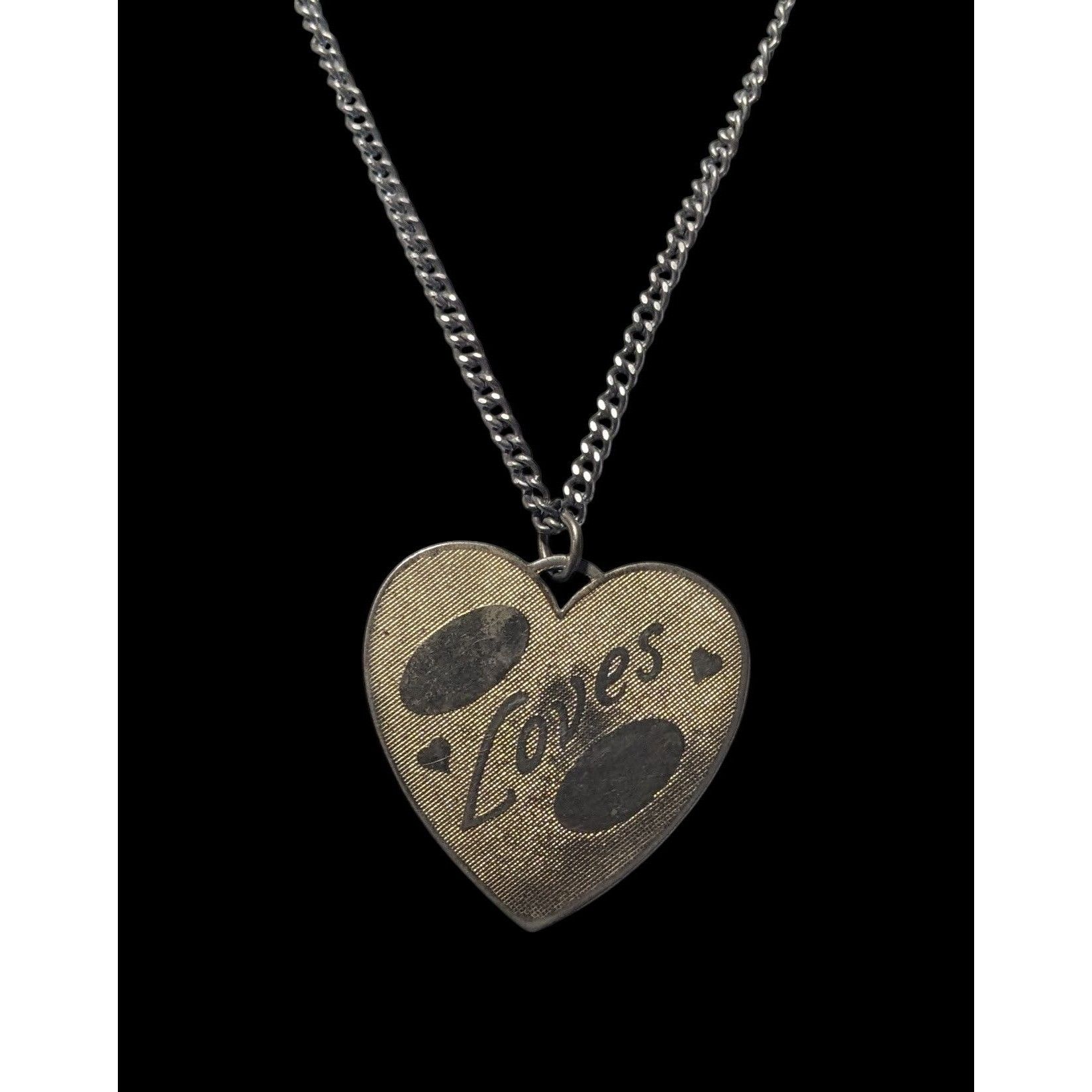 Other Vintage Engravable Heart Shaped Loves Gold Tone Pendant Neck Size ONE SIZE - 1 Thumbnail