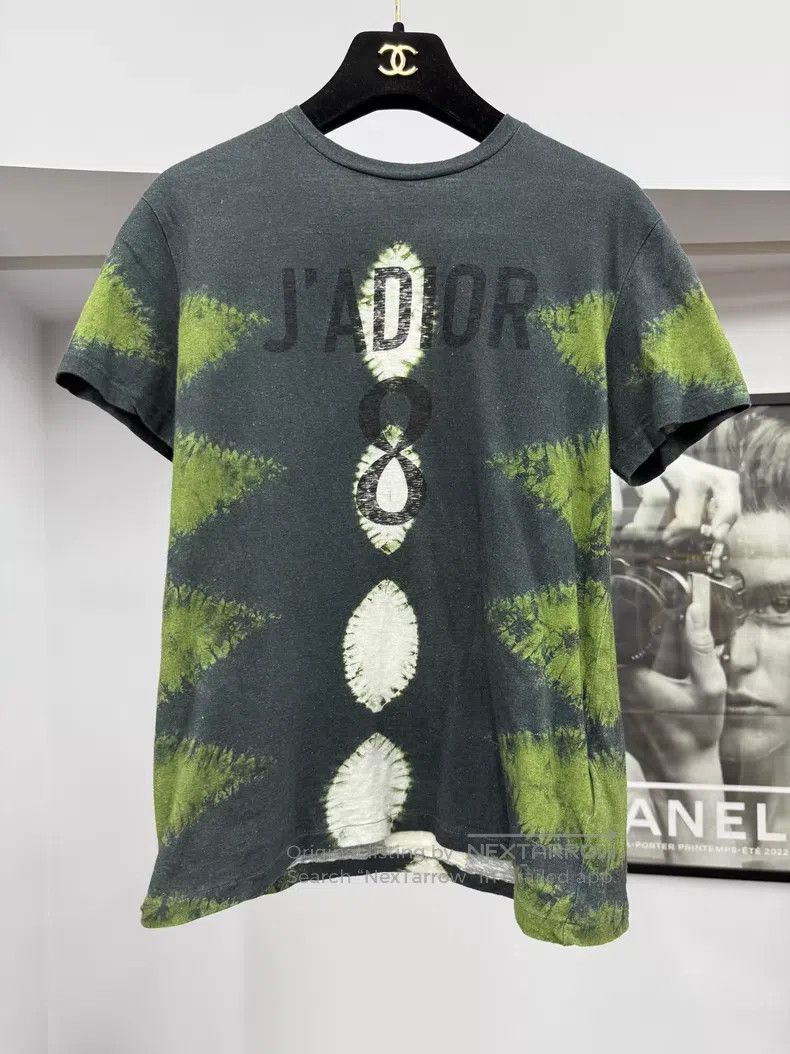Dior Dior Dark green ink tie-dyed printed short-sleeved T-shirt Size S / US 4 / IT 40 - 1 Thumbnail