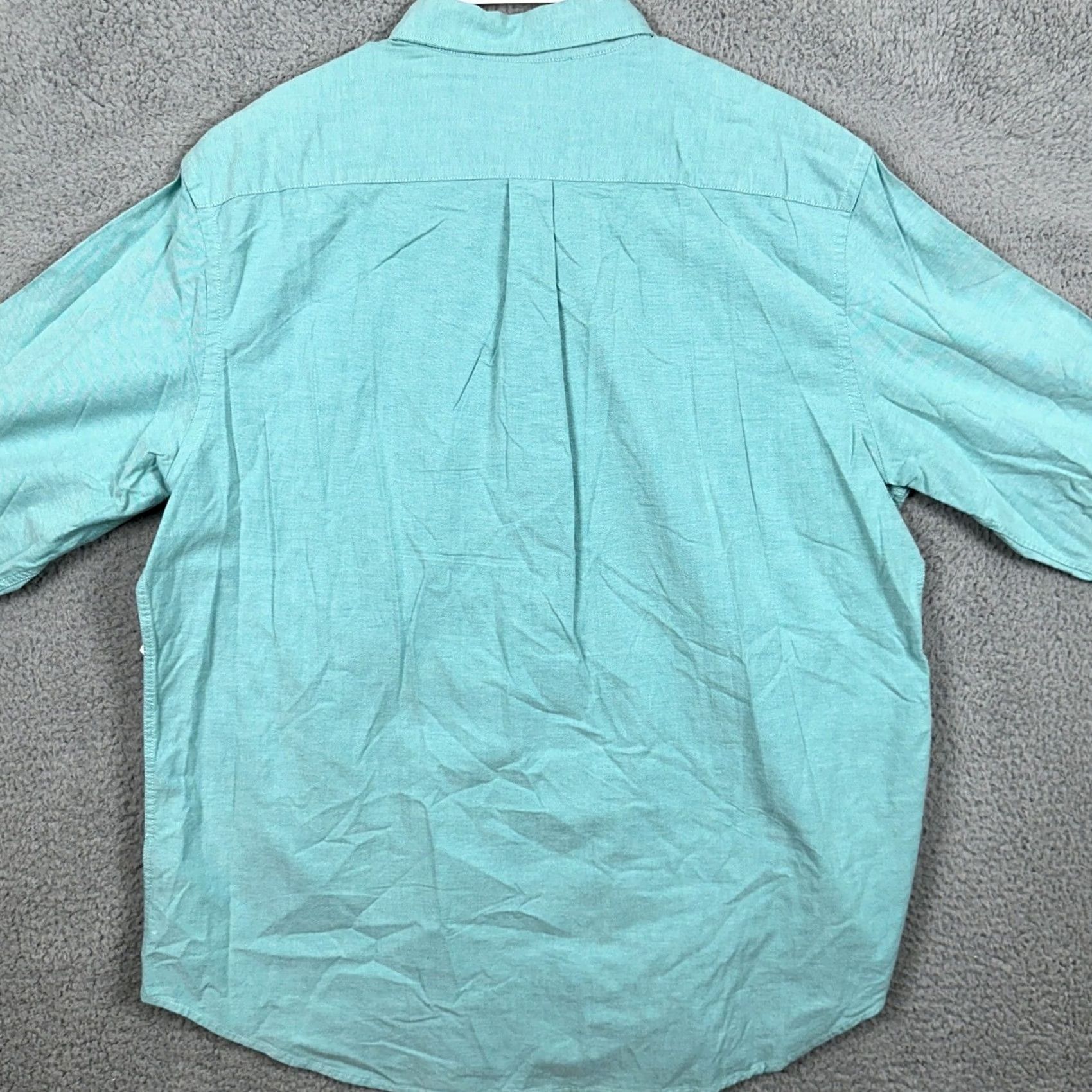 Old Navy Old Navy Mens 2XLT Tall Shirt Button-Up Aqua Everyday Slim Fit Built-In Flex NEW Shirt Long Sleeve Casual Workwear Mens Size US XXL / EU 58 / 5 - 3 Thumbnail