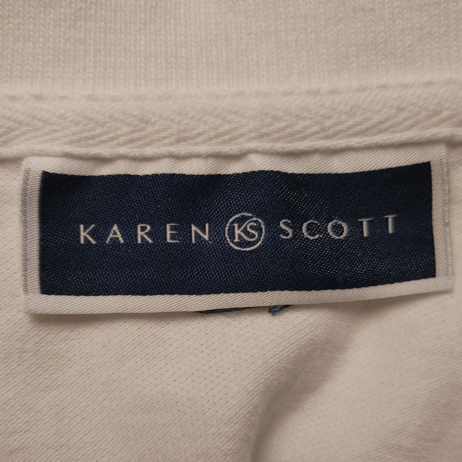 Other KS | Karen Scott Women's White Short Sleeve Polo T-Shirt Med Size M / US 6-8 / IT 42-44 - 3 Thumbnail
