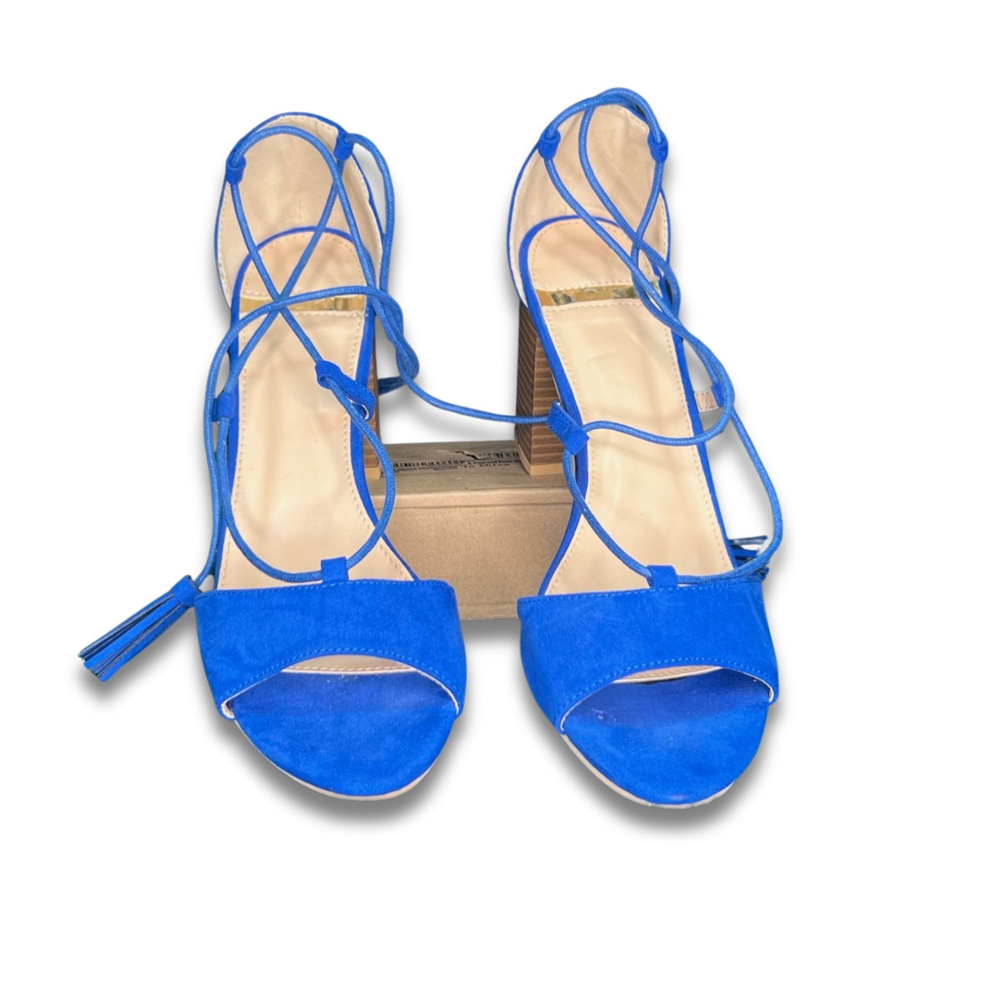 Other Yoki Brittaa-5 Women's Sz 8.5 Lace-Up High Heel Sandals Roya Size US 8.5 / IT 38.5 - 2 Thumbnail