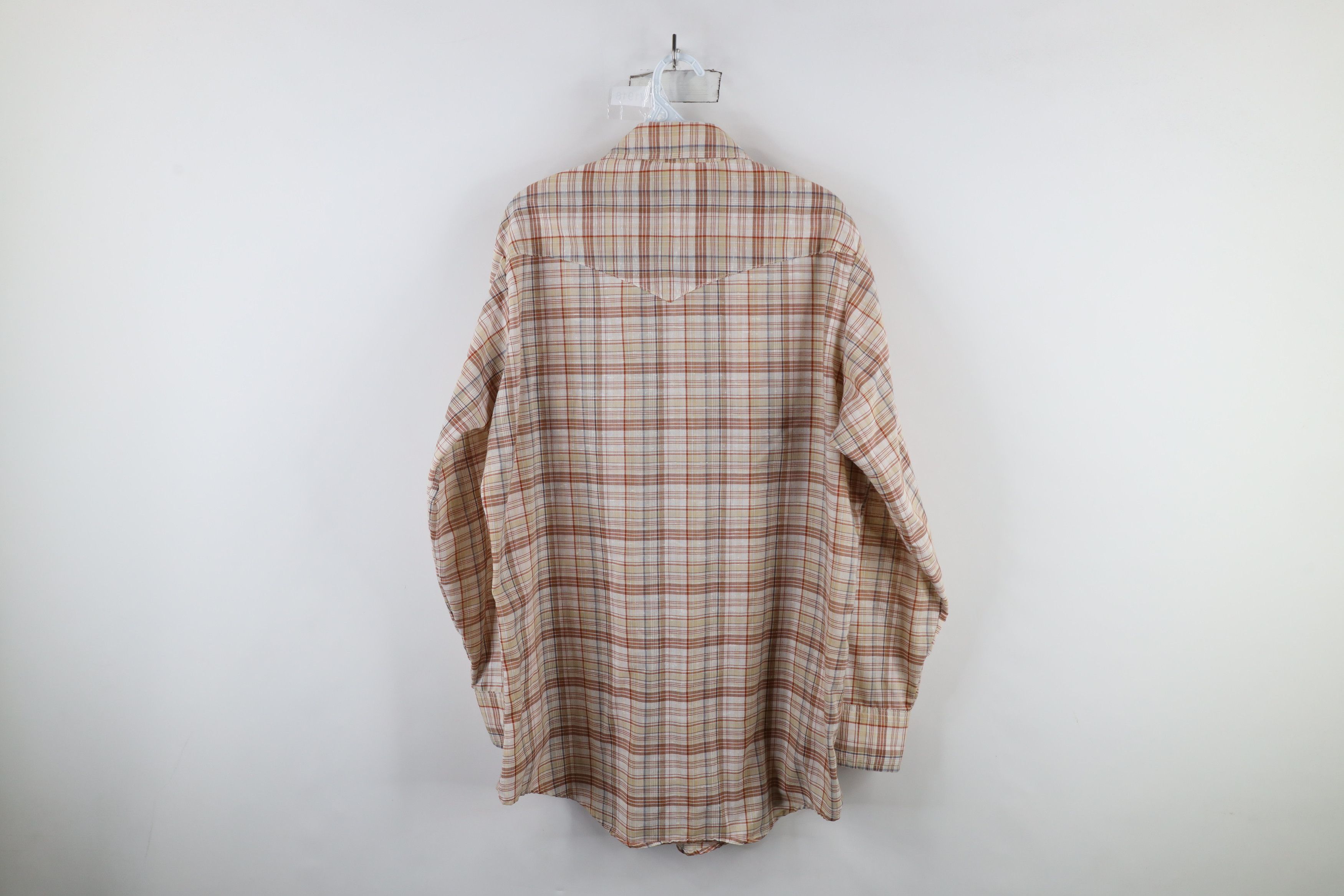 Lee × Vintage Vintage 70s Lee Western Collared Shirt Rainbow Plaid USA Size US M / EU 48-50 / 2 - 11 Thumbnail