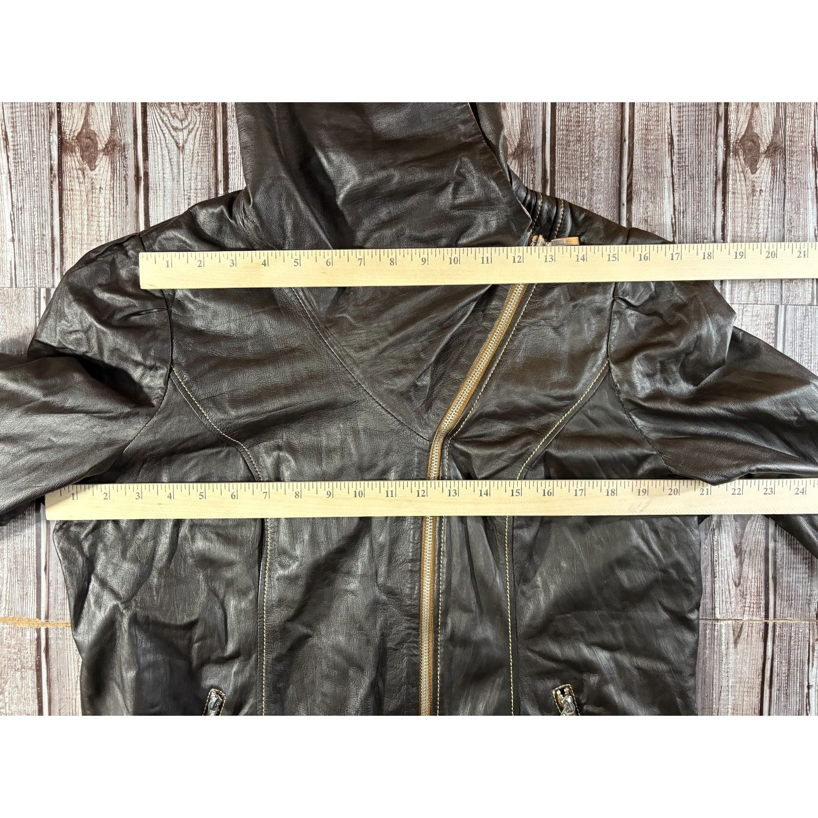 Giorgio Armani Giorgio Rotti Bayan soft leather hooded jacket size 16 5XL b Size 4XL / US 24-26 - 9 Thumbnail