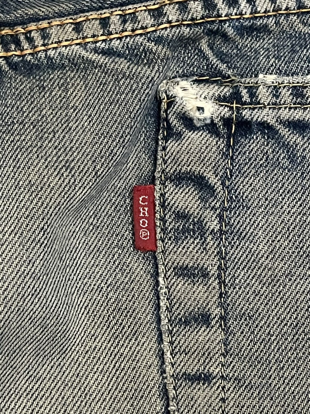 Japanese Brand × Johnbull × KOJIMA GENES Vintage Japanese Brand Sewing Chop Distressed Redline Jorts Size US 34 / EU 50 - 12 Thumbnail