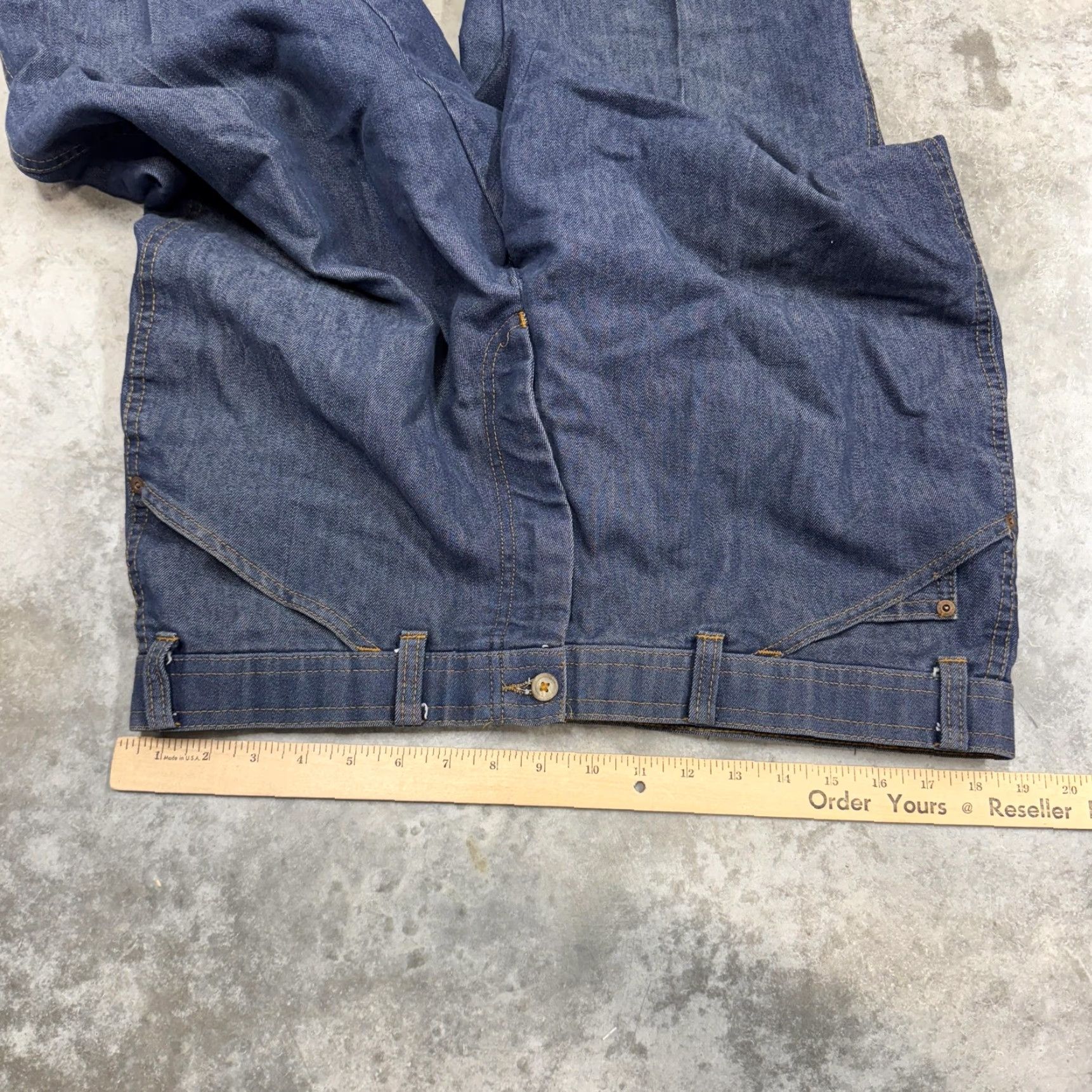 Levi's VINTAGE Levi's Action Slacks Pants Mens Blue Denim Orange Tab Straight Leg 70s Size US 36 / EU 52 - 7 Thumbnail