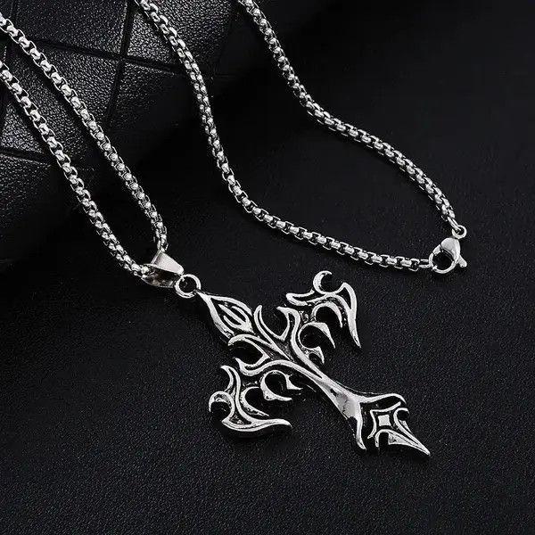 Other Flame Cross Pendant Necklace Size ONE SIZE - 3 Thumbnail