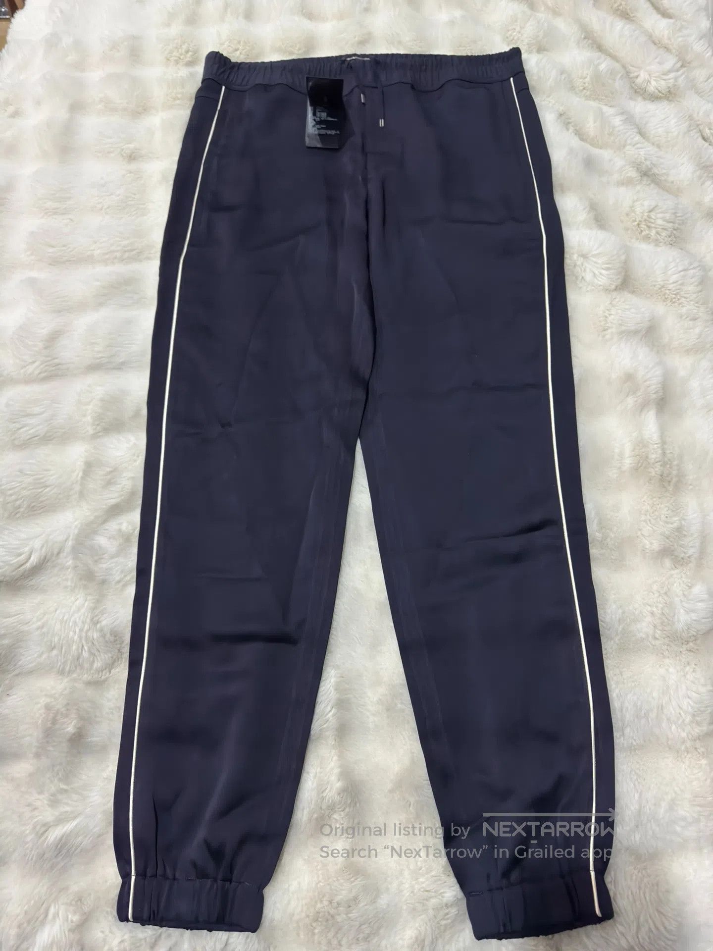 Saint Laurent Paris Saint Laurent Paris Satin Navy Blue Trousers| Size US 34 / EU 50 - 1 Thumbnail