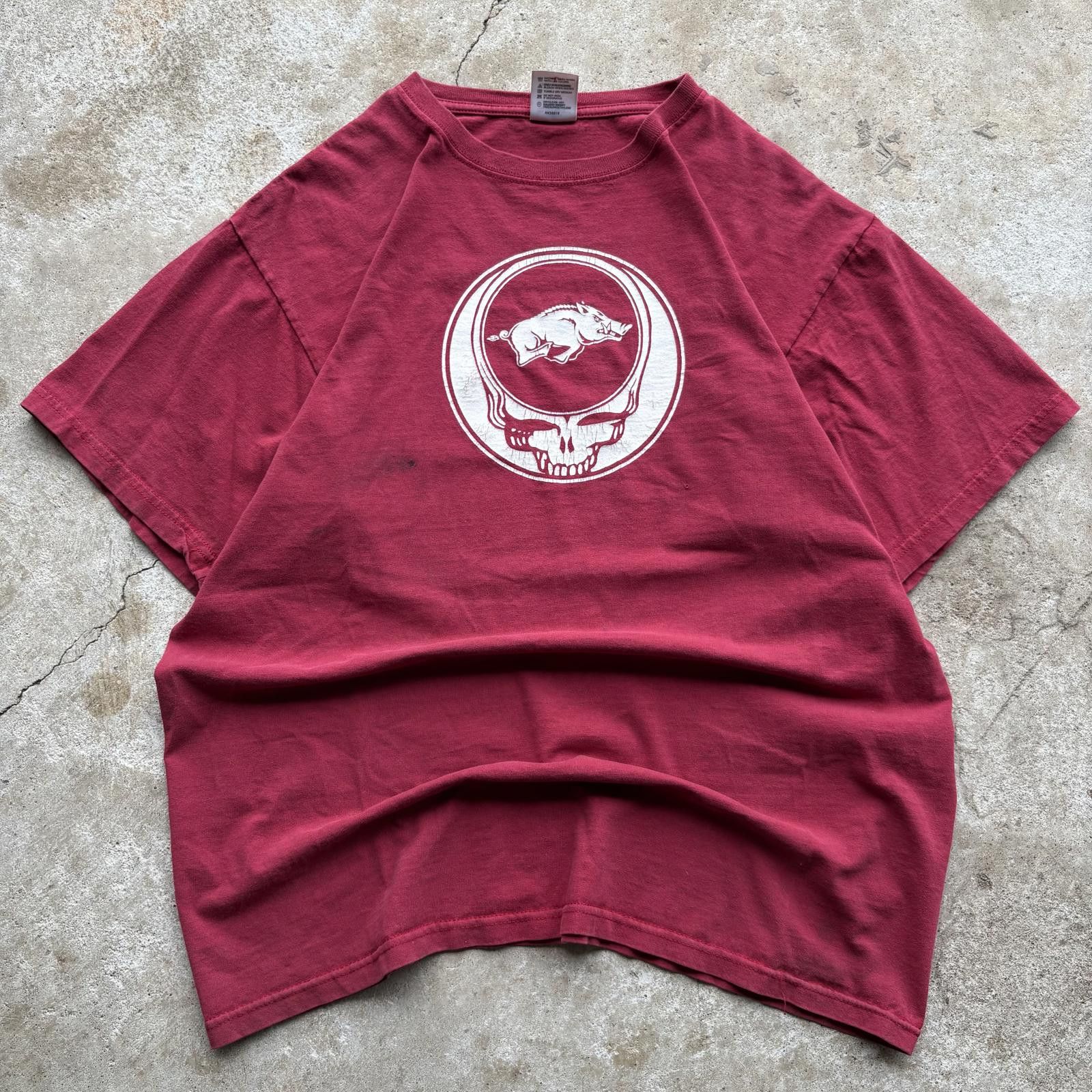 Band Tees × Grateful Dead × Vintage Vintage 90s Y2K Arkansas Razorbacks Grateful Dead Band Shirt Size US L / EU 52-54 / 3 - 1 Thumbnail