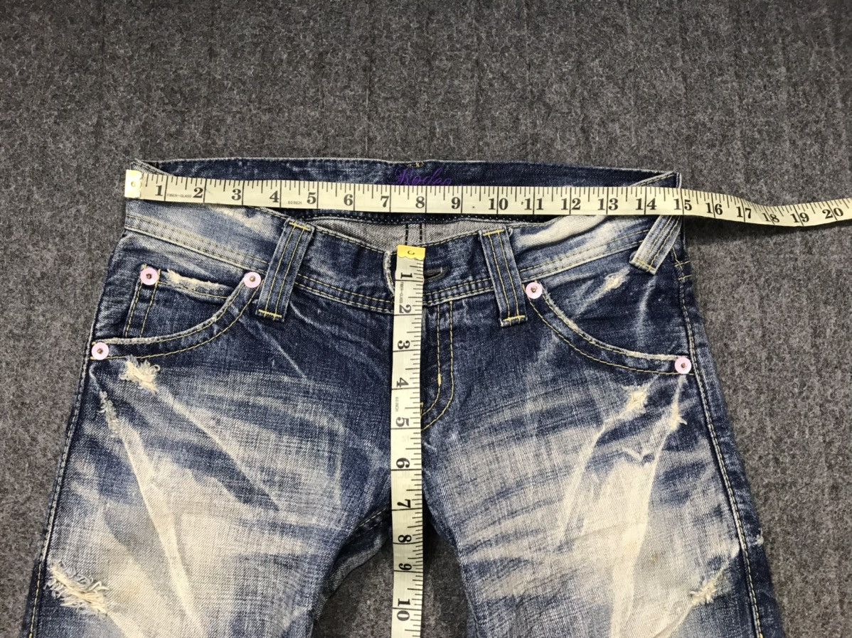 Japanese Brand Rodeo Crown Distressed Indigo Denim Jeans Pants Slim Cut Size US 28 / EU 44 - 10 Thumbnail