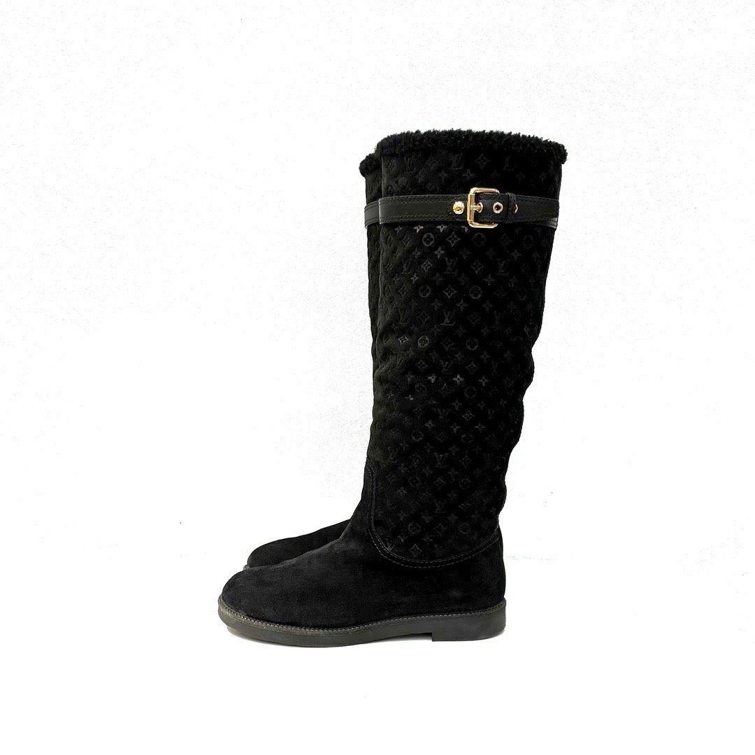 Louis Vuitton Louis Vuitton Snowball line boots in black Size US 6 / IT 36 - 1 Thumbnail