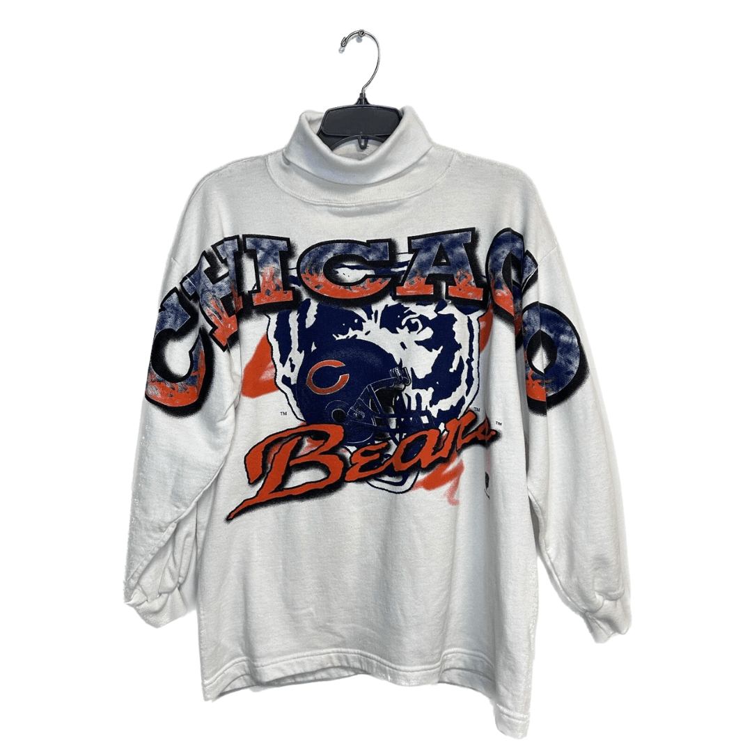 image of Nfl 1996 Chicago Bears Turtleneck Sweatshirt in White, Men's (Size Medium)