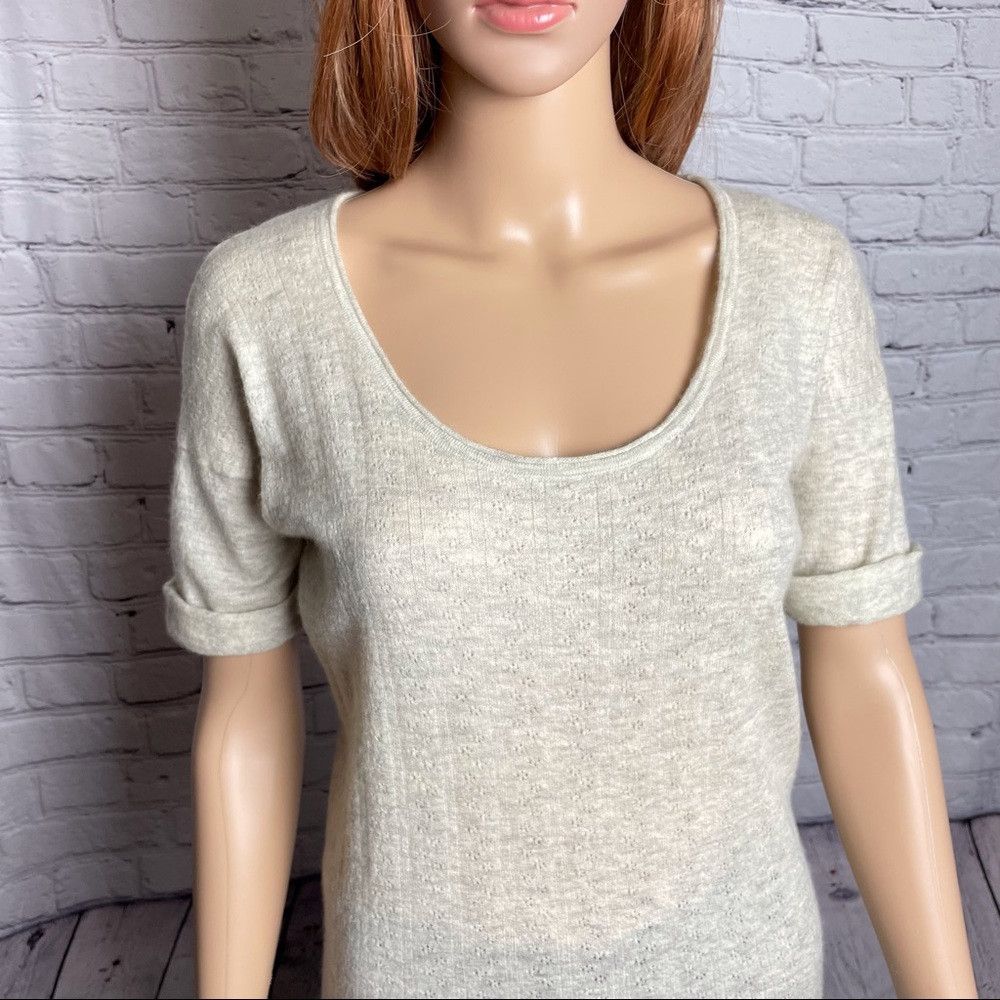 Club Monaco CLUB MONACO Cashmere Pullover Short Sleeves HEATHER GREY Si Size XS / US 0-2 / IT 36-38 - 2 Thumbnail