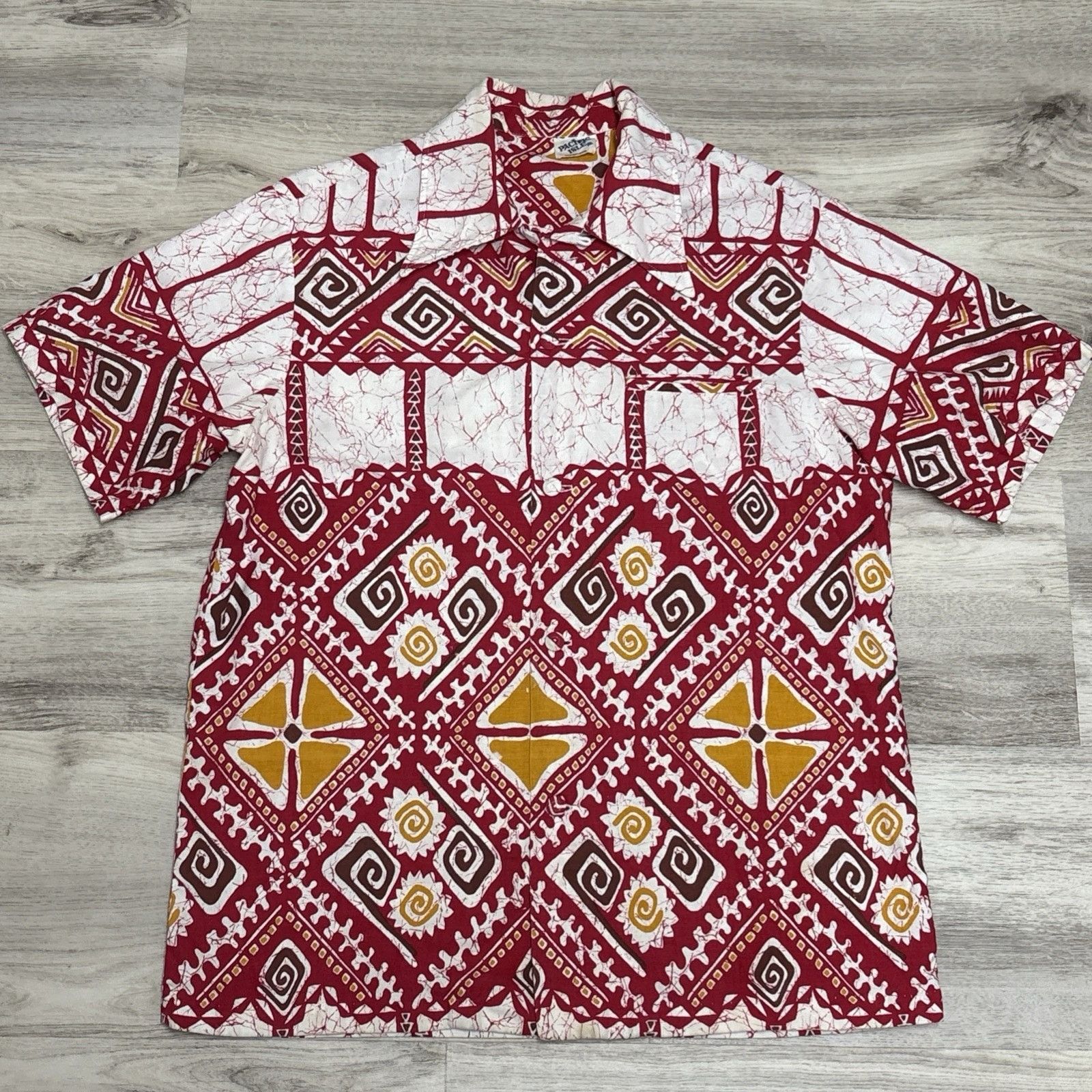 Other Vintage 70s Hawaiian Shirt Mens M Mid Century Tiki Button Up Size US M / EU 48-50 / 2 - 6 Thumbnail