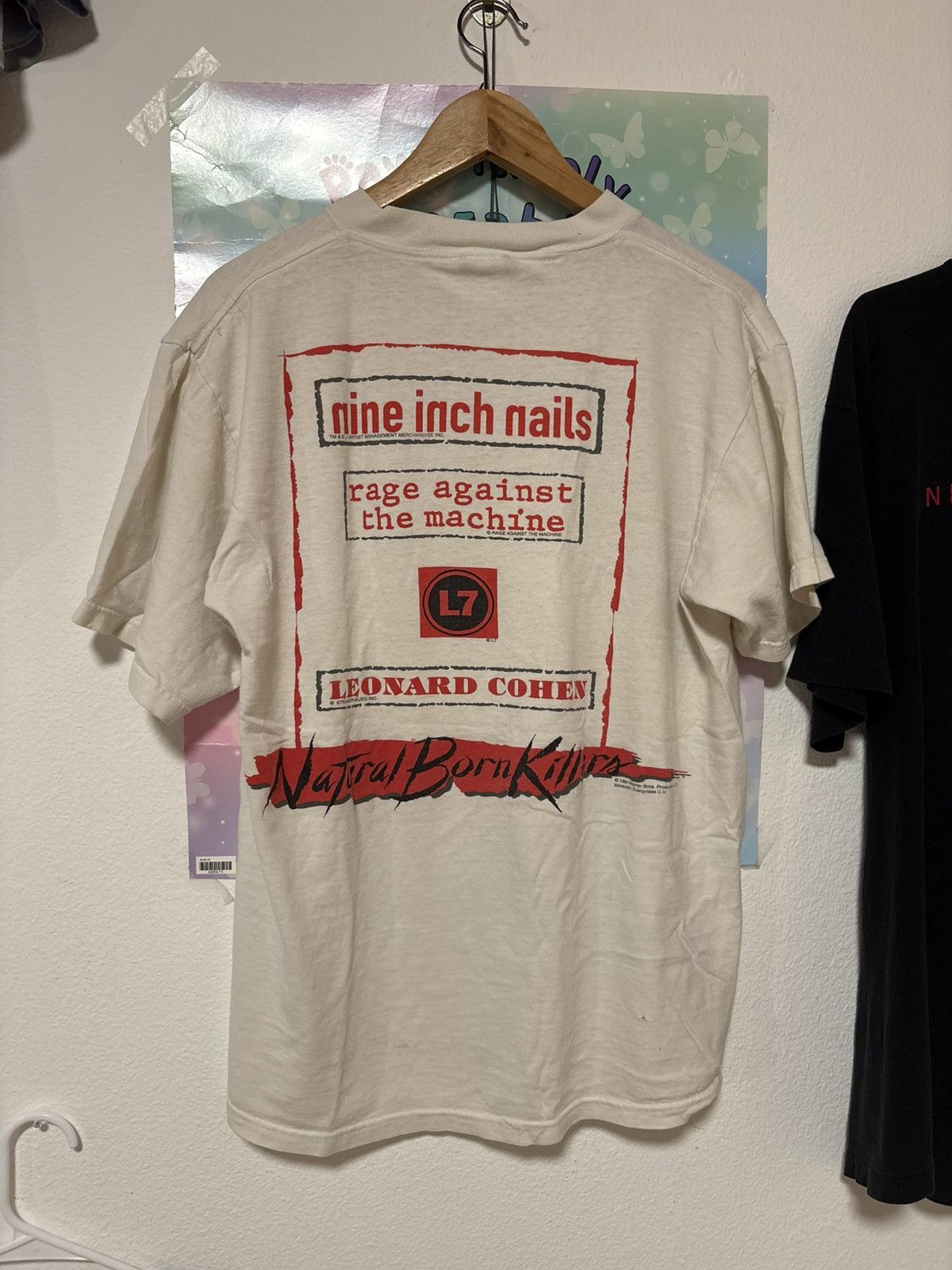 Giant Natural Born Killers white graphic tee 1994 GRAIL Size US L / EU 52-54 / 3 - 4 Thumbnail