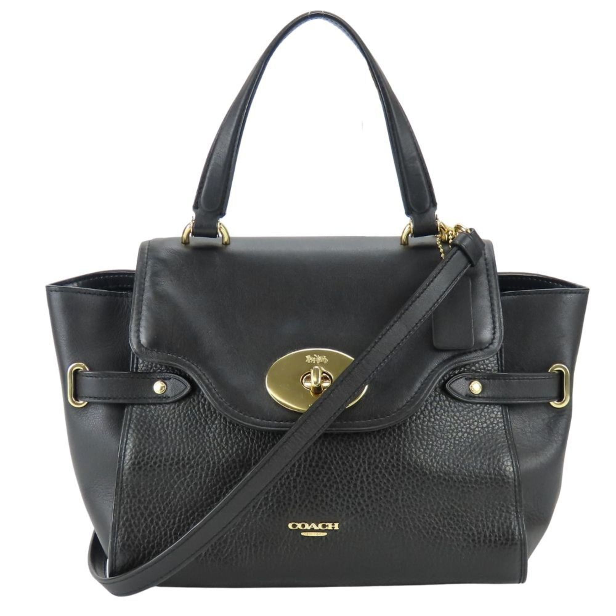 Coach Coach Blake Flap Carryall Handbag F32106 Leather Shoulder Bag in Black for Women Size ONE SIZE - 1 Thumbnail