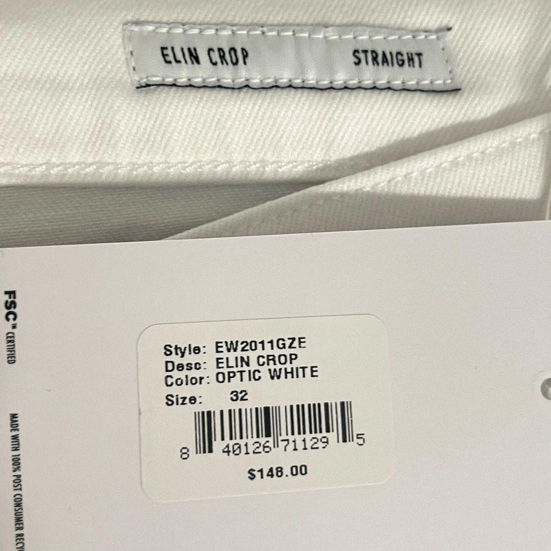 Edwin Edwin Elin Crop Straight Leg Jeans Optic White Size 32 $148 Size 32" / US 10 / IT 46 - 4 Thumbnail
