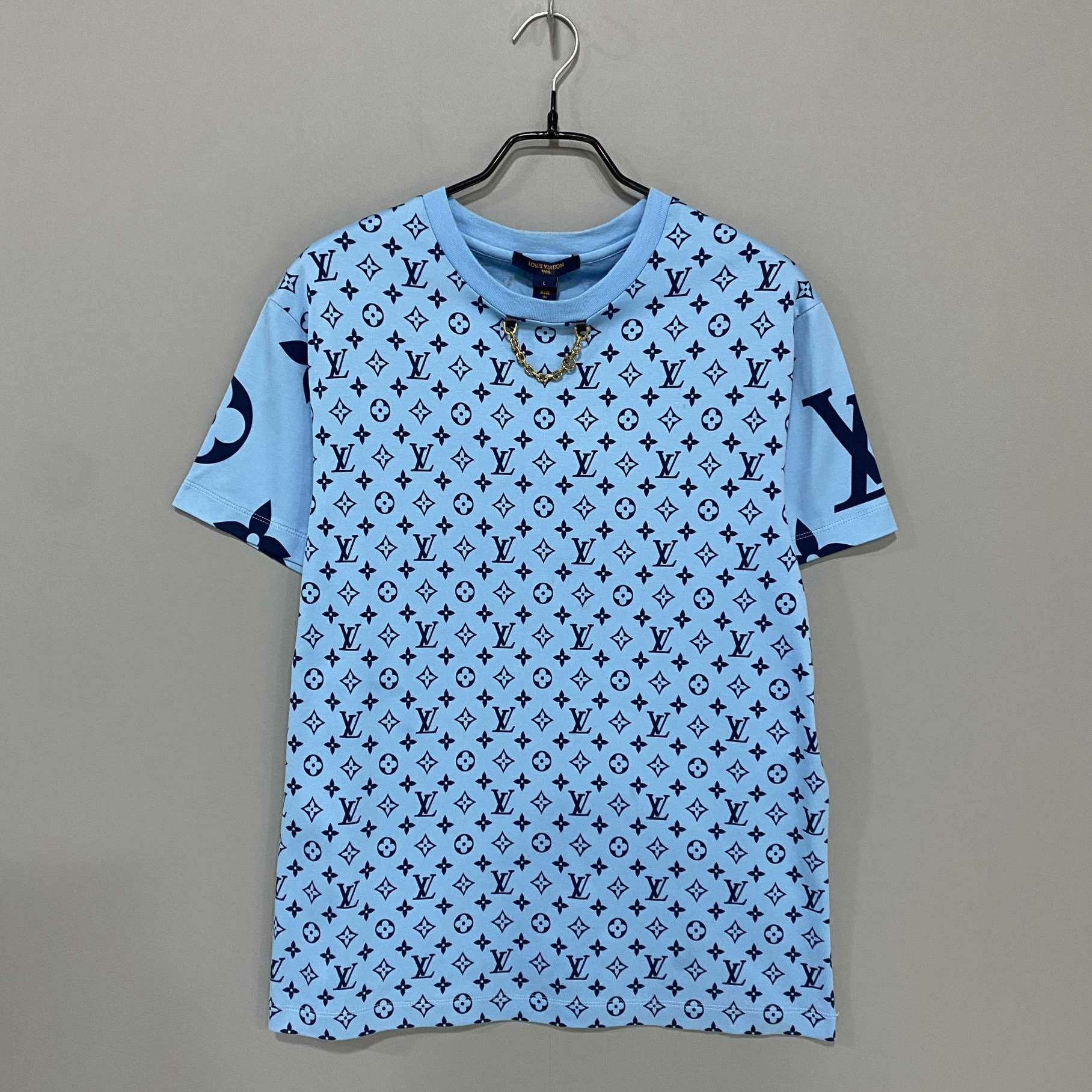 Louis Vuitton Louis Vuitton Blue T-Shirt L Men Size US L / EU 52-54 / 3 - 1 Thumbnail