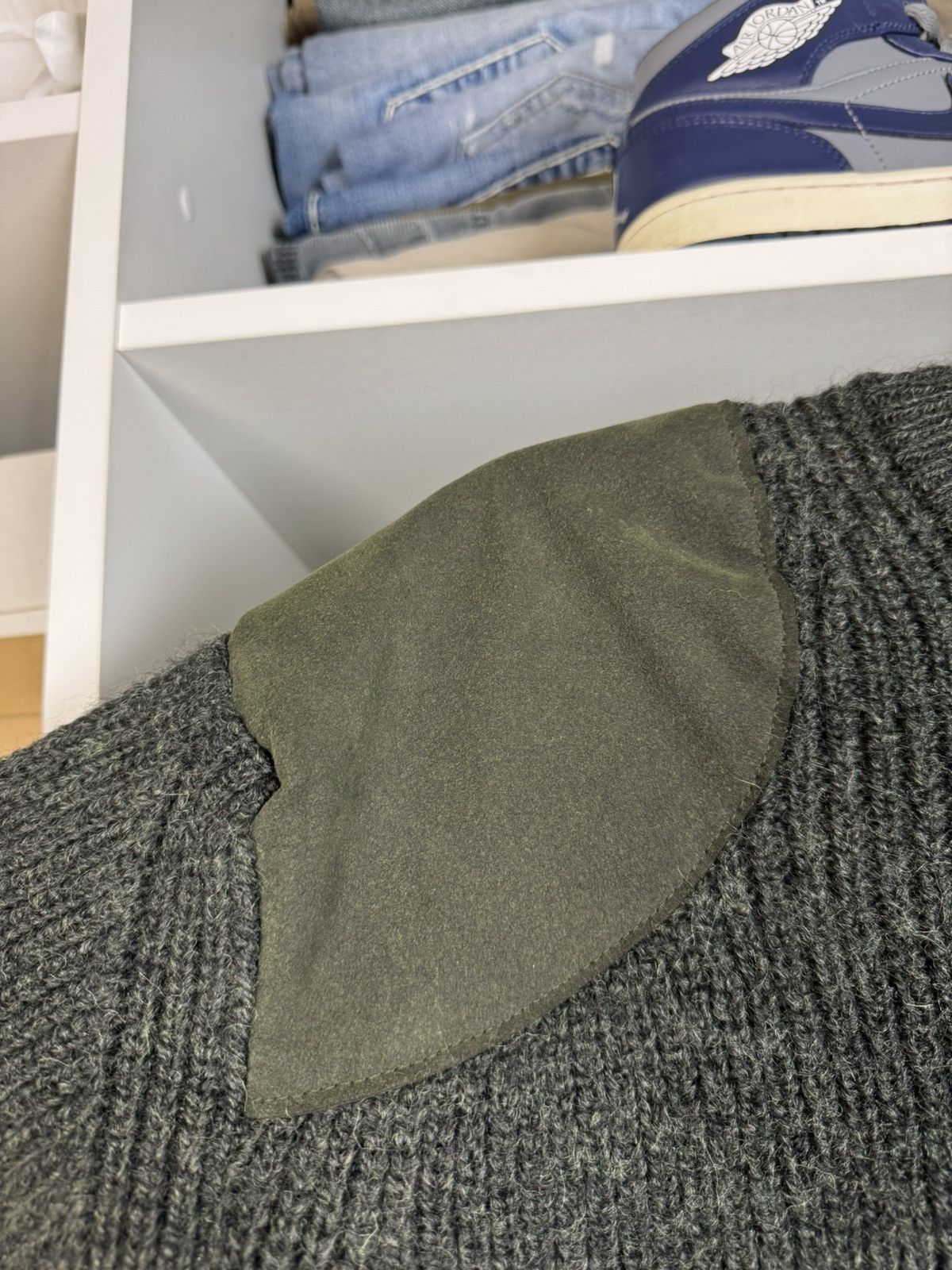 Barbour Barbour Tyne Sports Crew Sweater XL Olive 100% Pure New Wool Size US XL / EU 56 / 4 - 3 Thumbnail