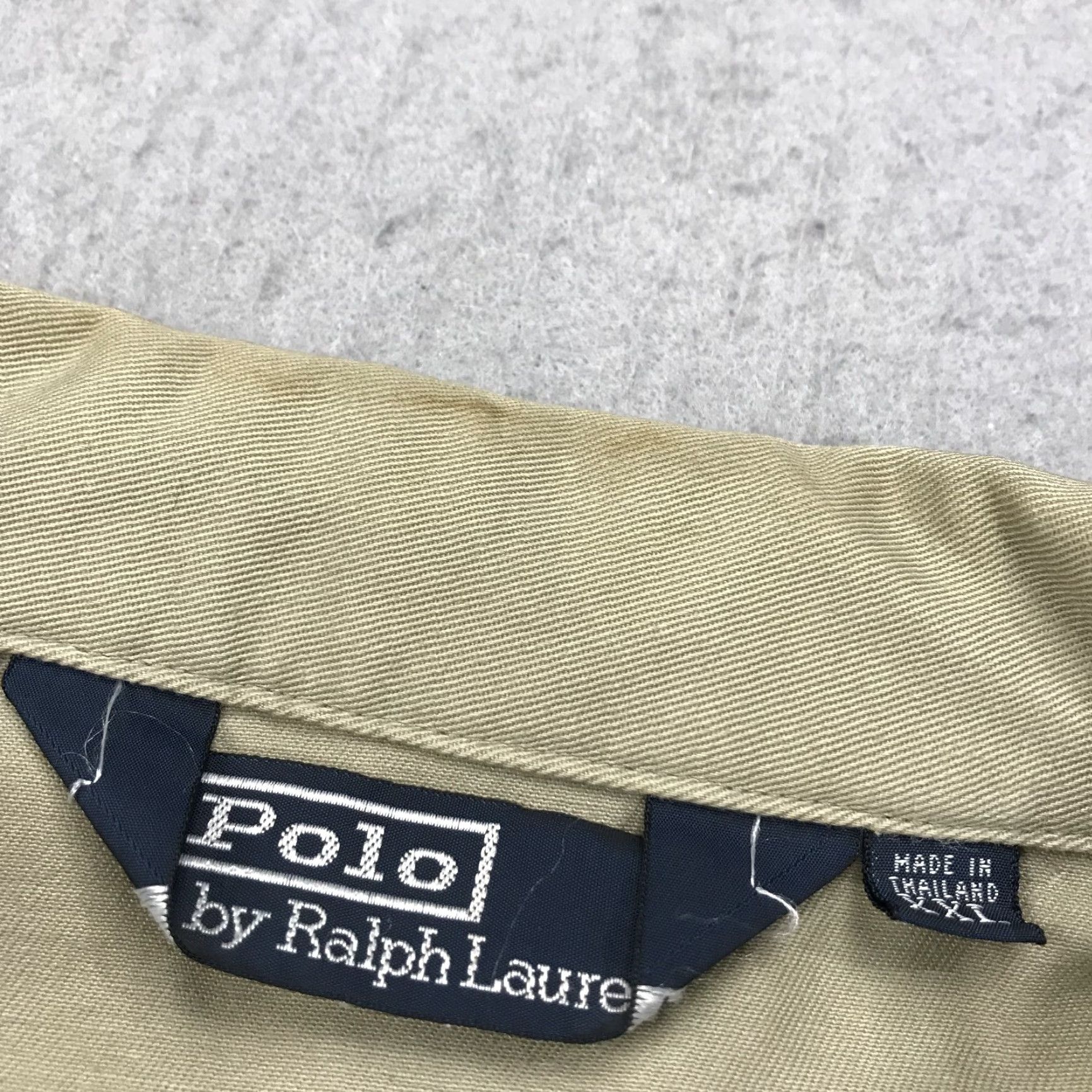 Polo Ralph Lauren VINTAGE Polo Ralph Lauren Jacket Mens 2XL Beige Cotton Bomber Zip Preppy 90s Size US XXL / EU 58 / 5 - 7 Thumbnail