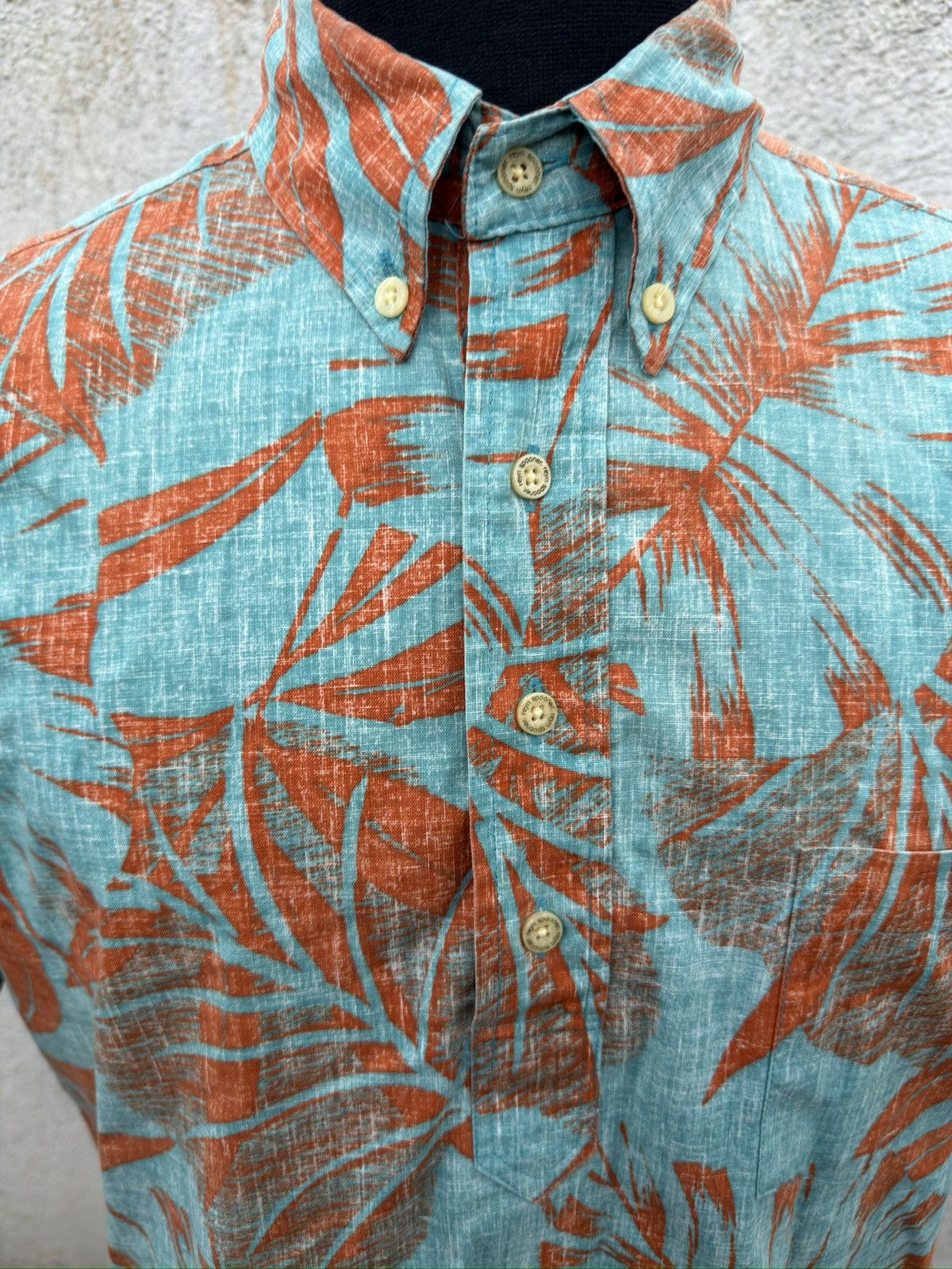Reyn Spooner PreOwned Reyn Spooner Classic Green/Orange Hawaiian Men's M Size US M / EU 48-50 / 2 - 3 Thumbnail