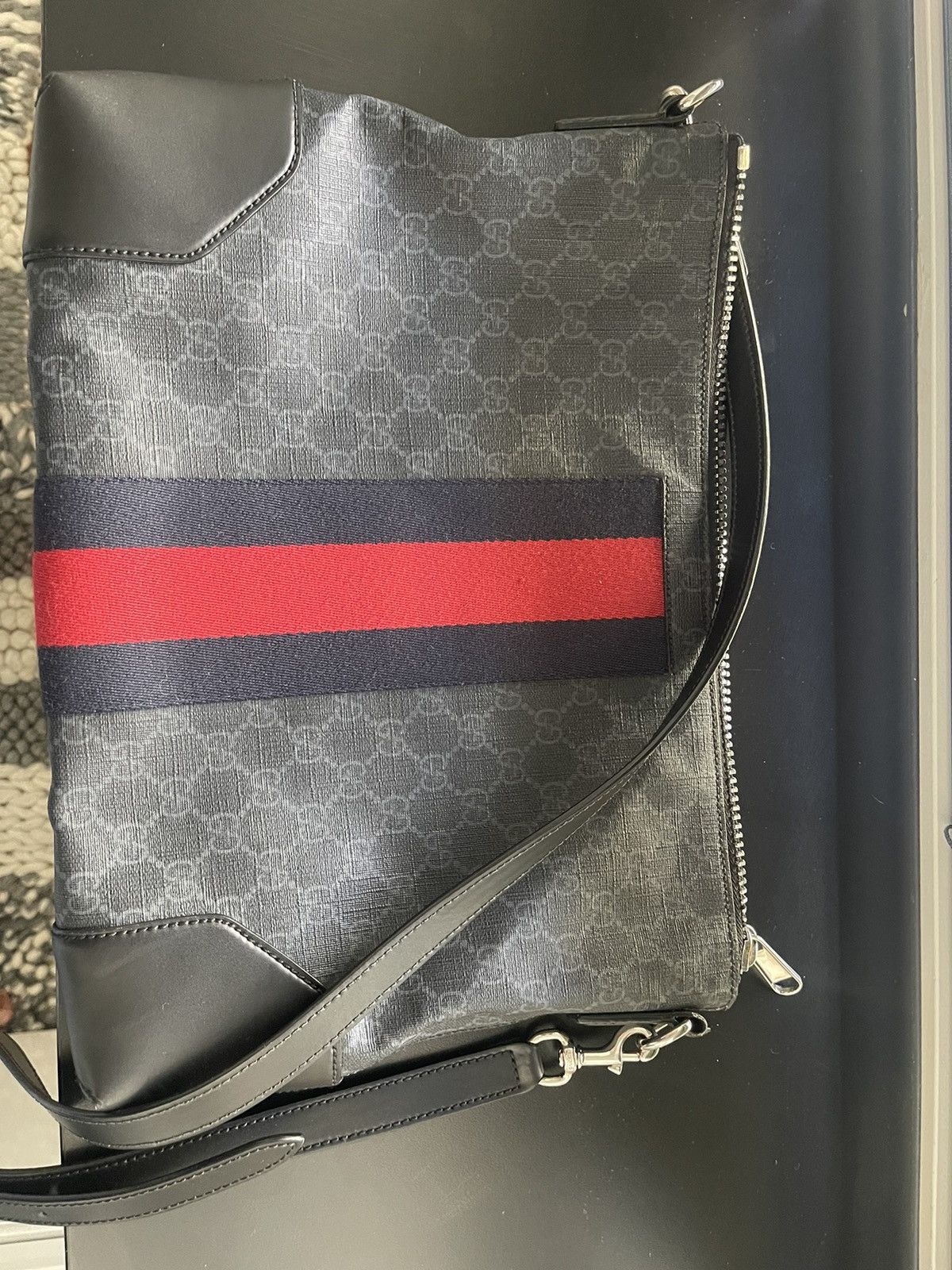 Gucci Gucci Messenger Crossbody Bag Black Size ONE SIZE - 1 Thumbnail
