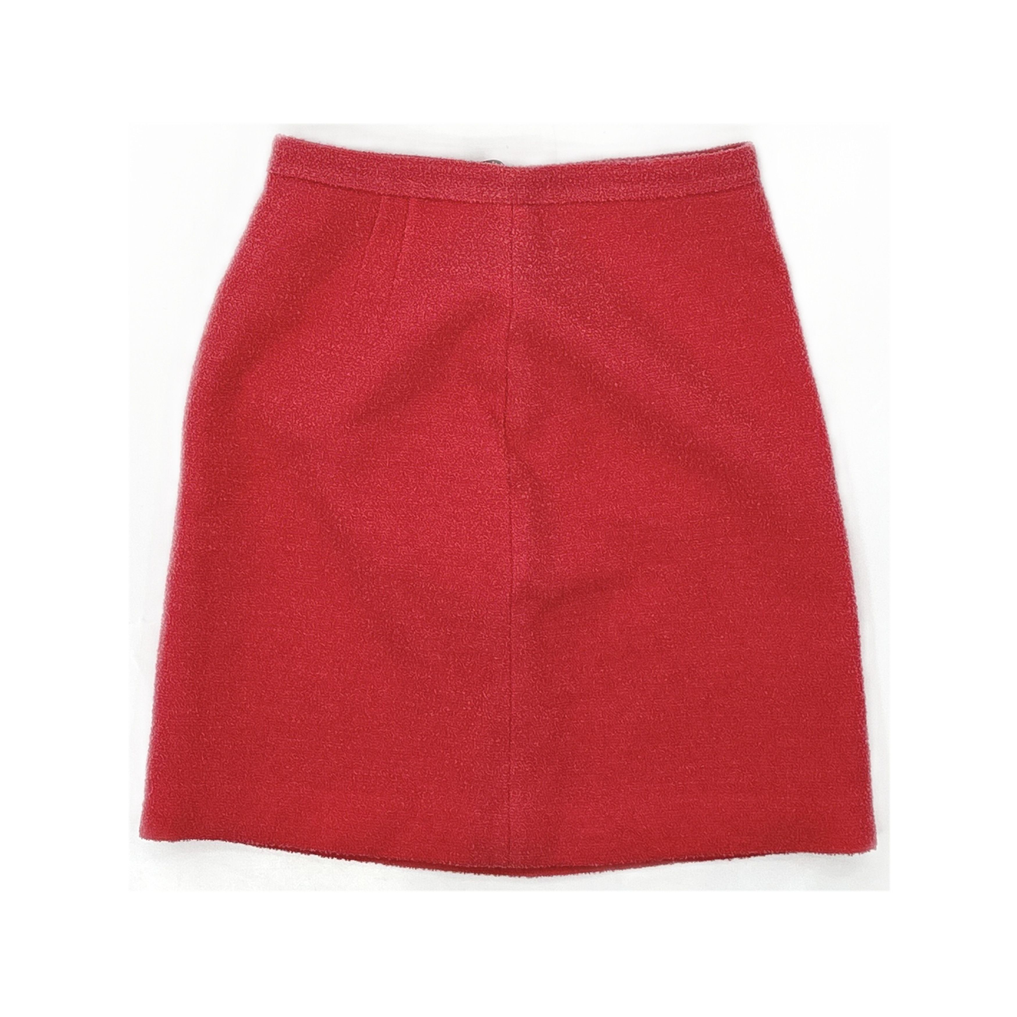 Gucci Gucci Pink Wool Tweed Mini Skirt Size 42 Size 28" / US 6 / IT 42 - 1 Thumbnail