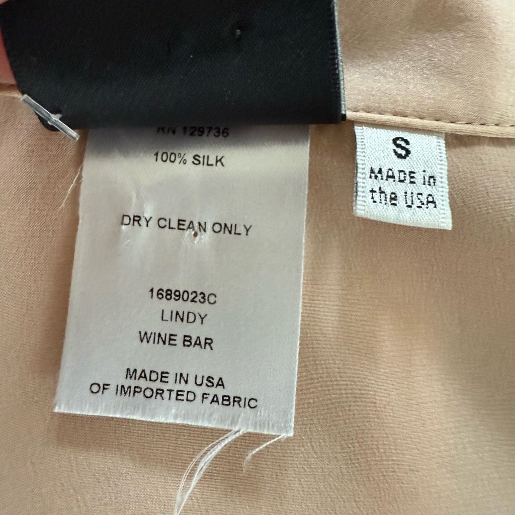 Other Finley Lindy 100% Silk Blouse Knot Front Wine Bar Blush Pink Size S / US 4 / IT 40 - 8 Thumbnail