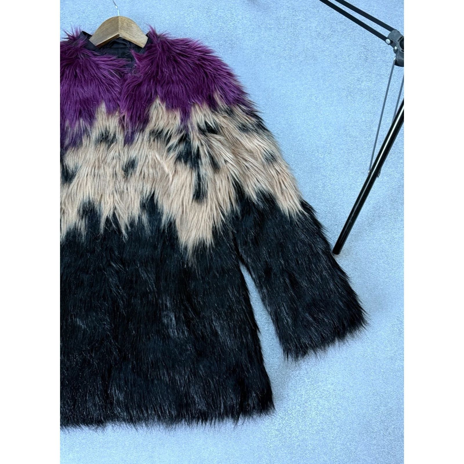 Diesel VINTAGE Diesel Overcoat Jacket S Black Faux Fur Y2K Archive RRP 500 Size S / US 4 / IT 40 - 4 Thumbnail